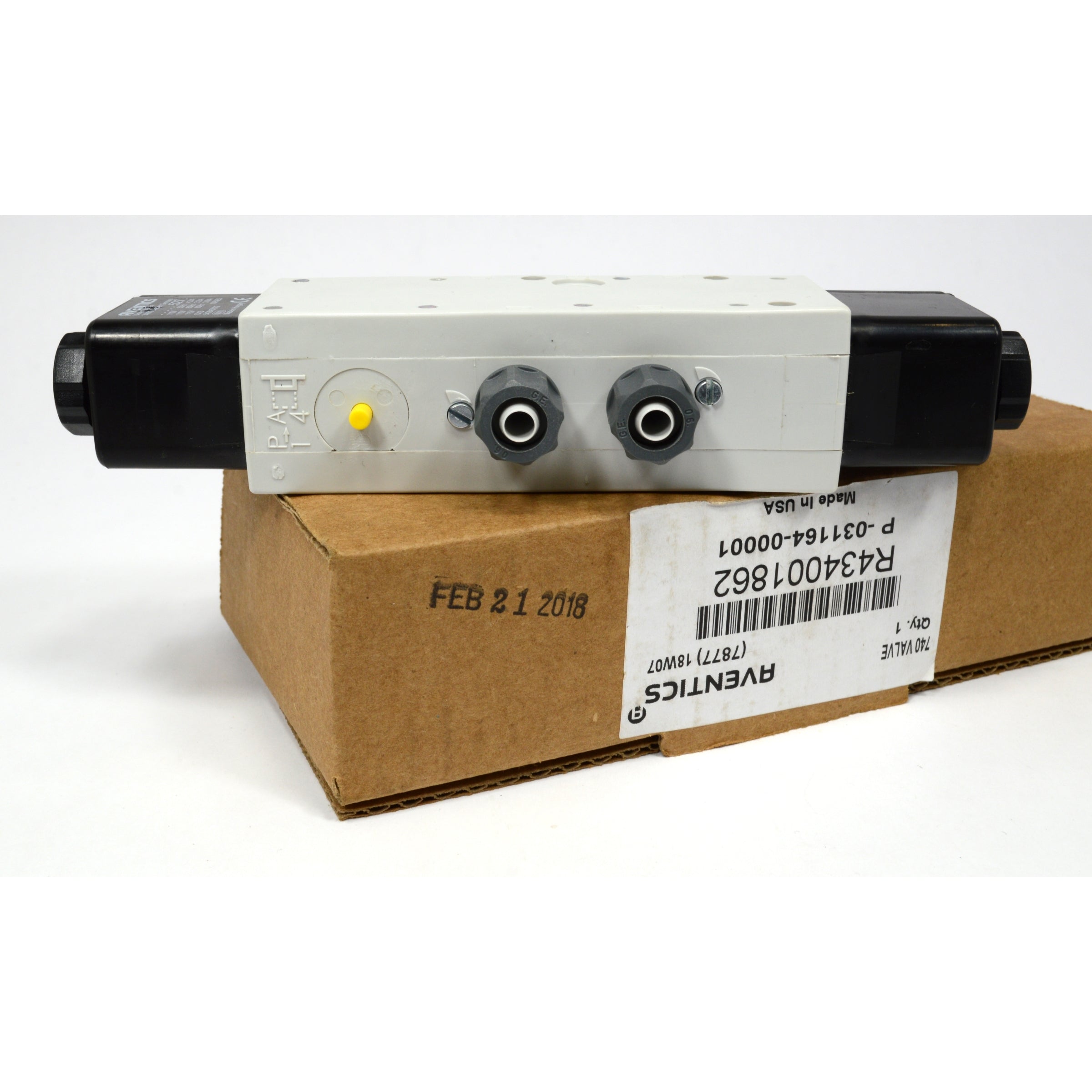 New AVENTICS 740 Series 5/4 Directional Pneumatic Valve #R434001860 - Industrial Automation, Hydraulic Systems, Factory Equipment - 2 in Stock!