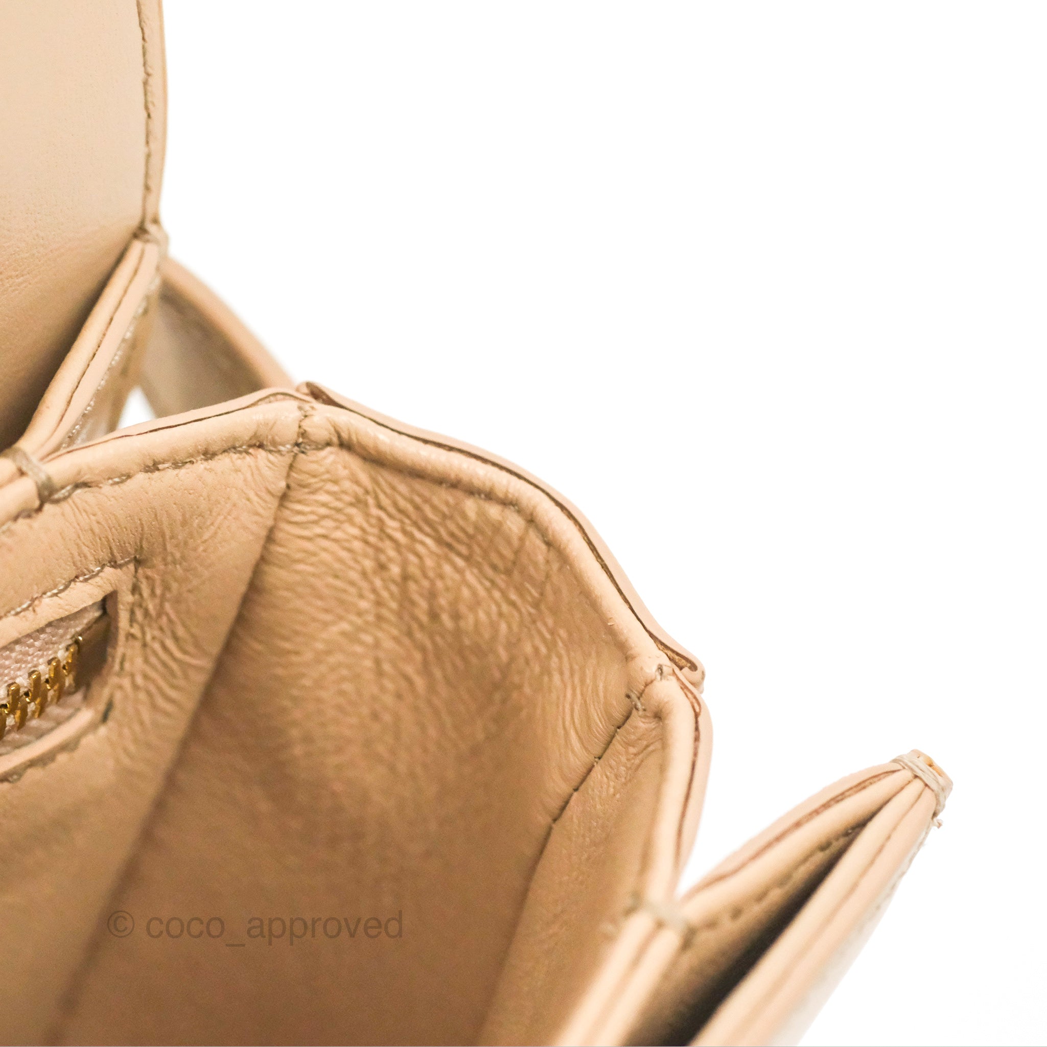 Celine Teen Triomphe Bag in Shiny Calfskin - Light Beige Crossbody Purse for Women | Elegant Everyday Handbag for Work, Dating & Special Occasions