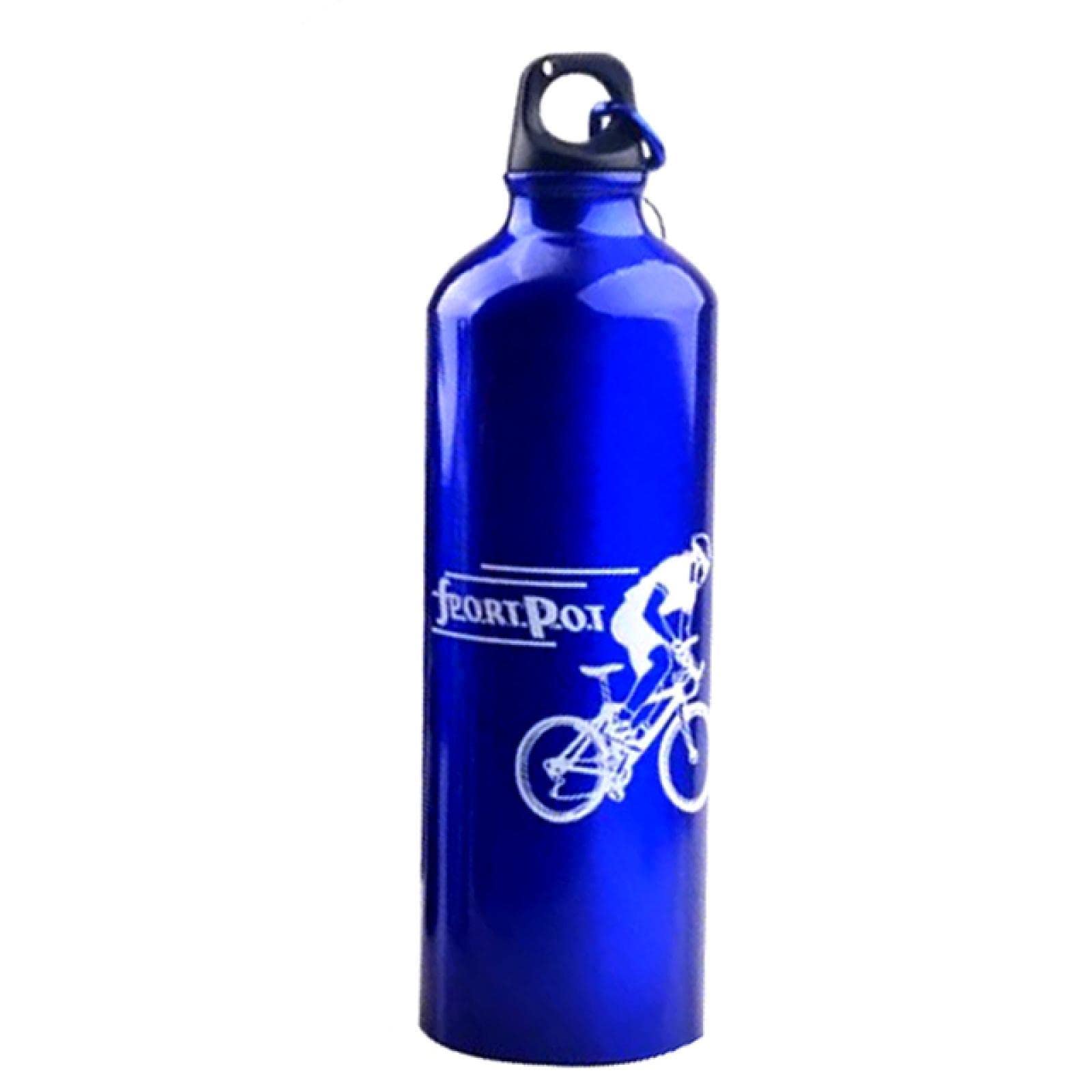 750ml Aluminum Alloy Sports Water Bottle - Lightweight & Leakproof Cycling, Camping, Hiking Accessory - Portable Metal Drink Bottle for Outdoor Activities & Gym Workouts (Blue)