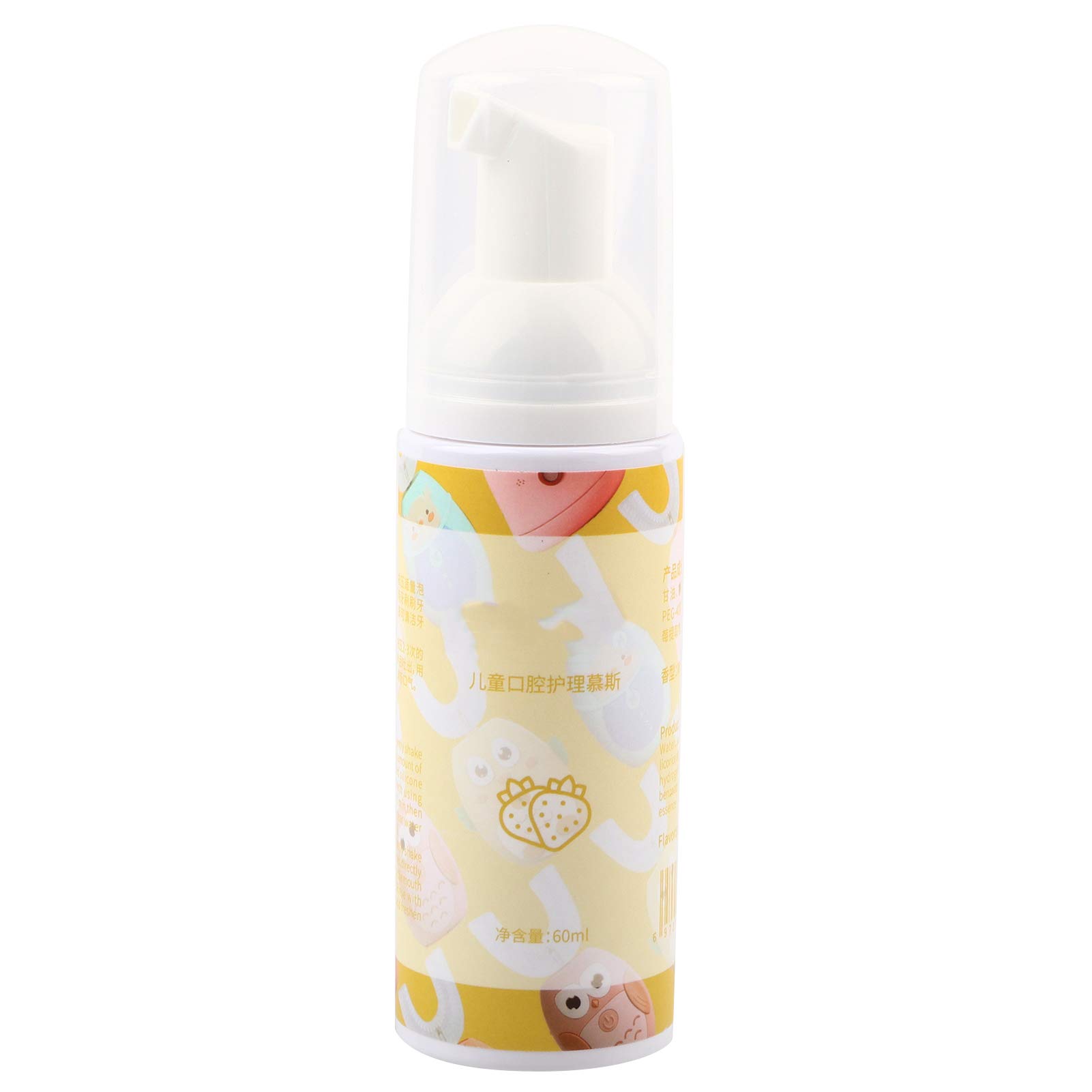 Kids Teeth Cleaning Mousse - Strawberry & Orange Flavored Tooth Whitening Foam | Gentle Oral Care for Children | Perfect for School, Travel & Nighttime Brushing