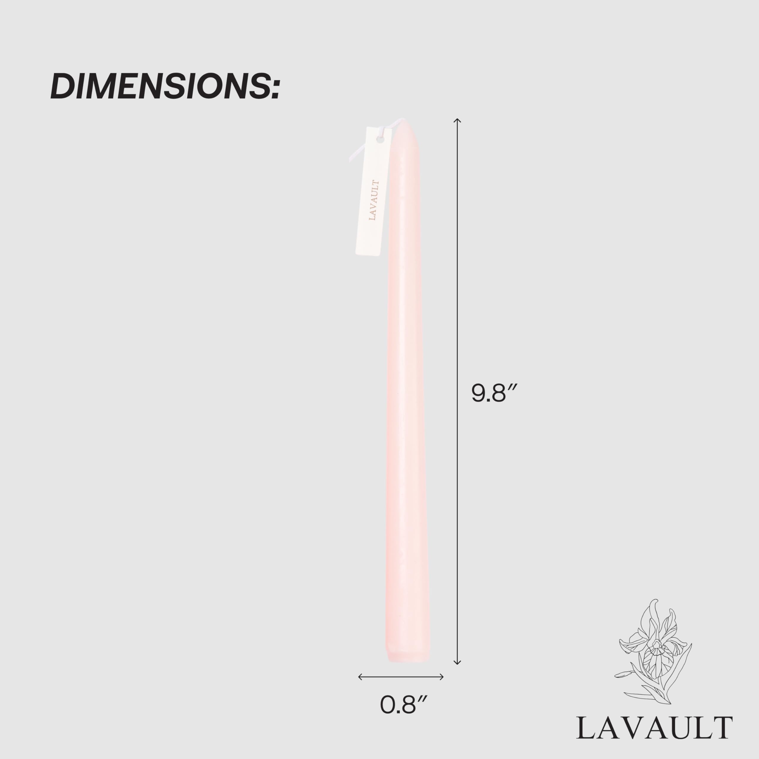 Gradient Taper Candles Set of 4 - Soy Wax Candlesticks for Romantic Dinner & Home Decor