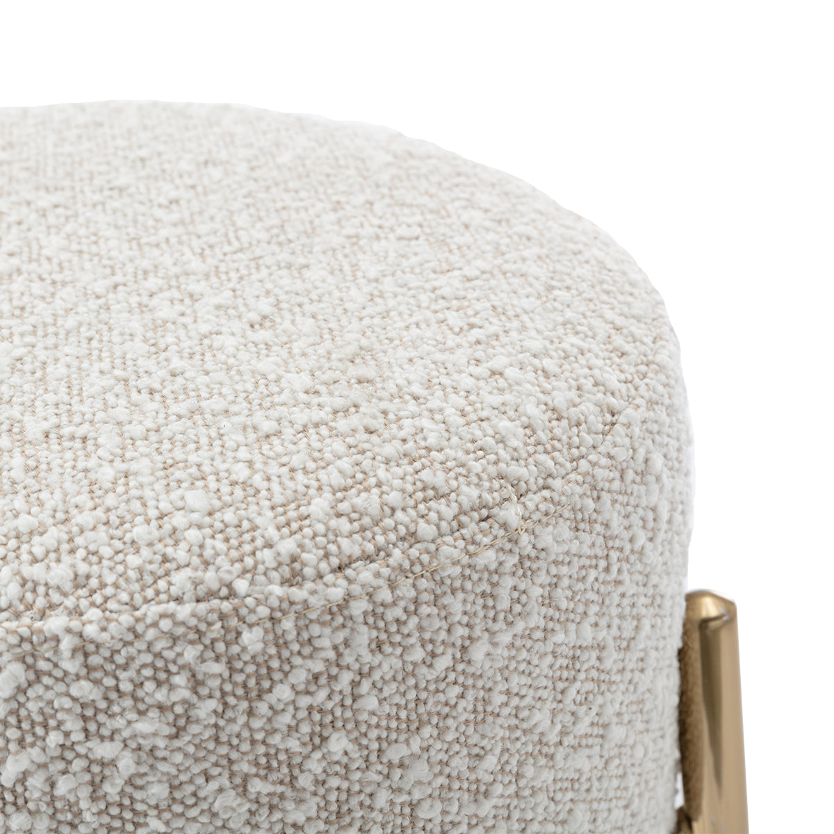 Amara Boucle Bar Stool - Modern Upholstered Counter Height Stool with Metal Legs for Kitchen Island, Breakfast Nook & Home Bar Decor