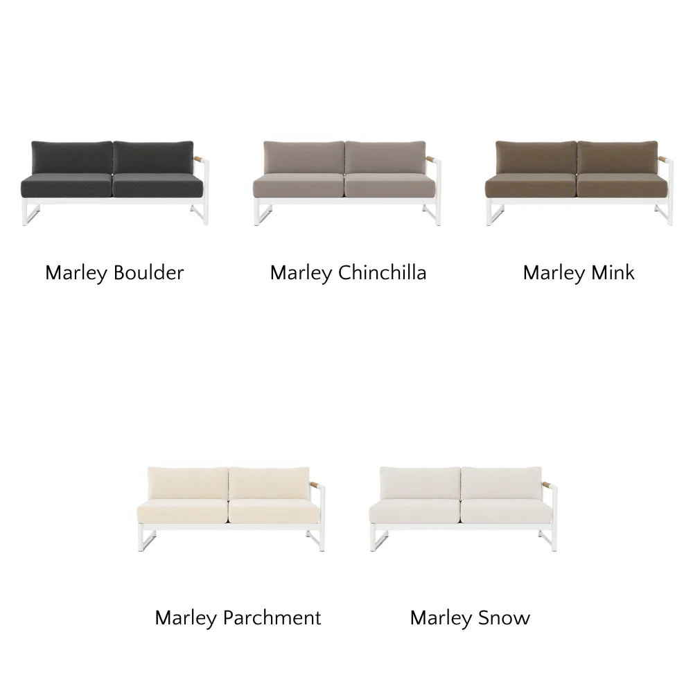 Breeze XL Outdoor Patio Loveseat with Right Arm - Perfect for Gardens, Decks, and Poolside Relaxation