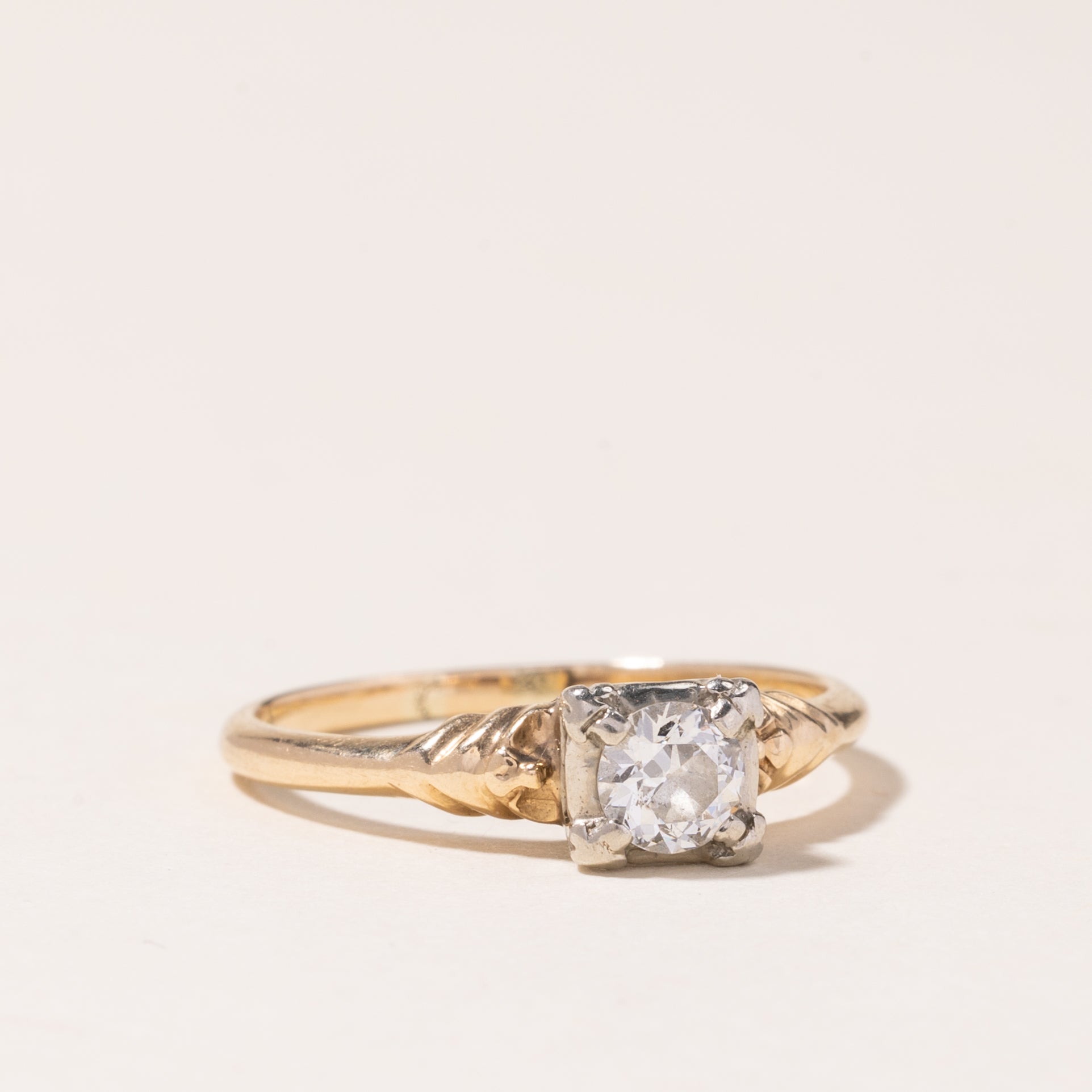 Vintage Old European Cut Diamond Ring - 0.33 Carat Total Weight (CTW) - Size 7 - Elegant Antique Style Engagement & Wedding Band for Women - Perfect for Proposals, Anniversaries, and Special Occasions