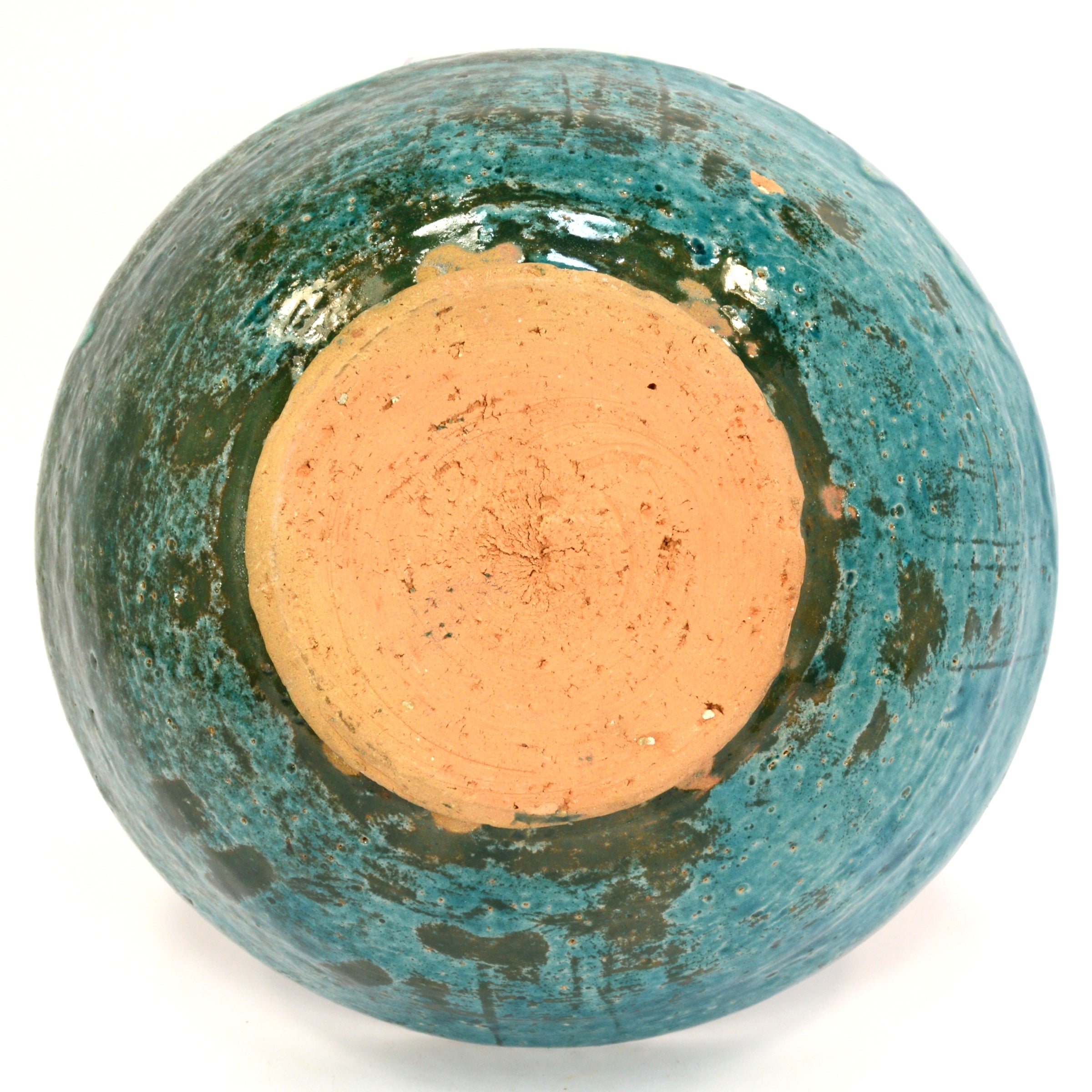 Antique Islamic Wheel-Thrown Glazed Pottery Bowl - 12th to 17th Century Persian Turquoise Ceramic - Perfect for Home Decor, Table Centerpiece & Art Collection