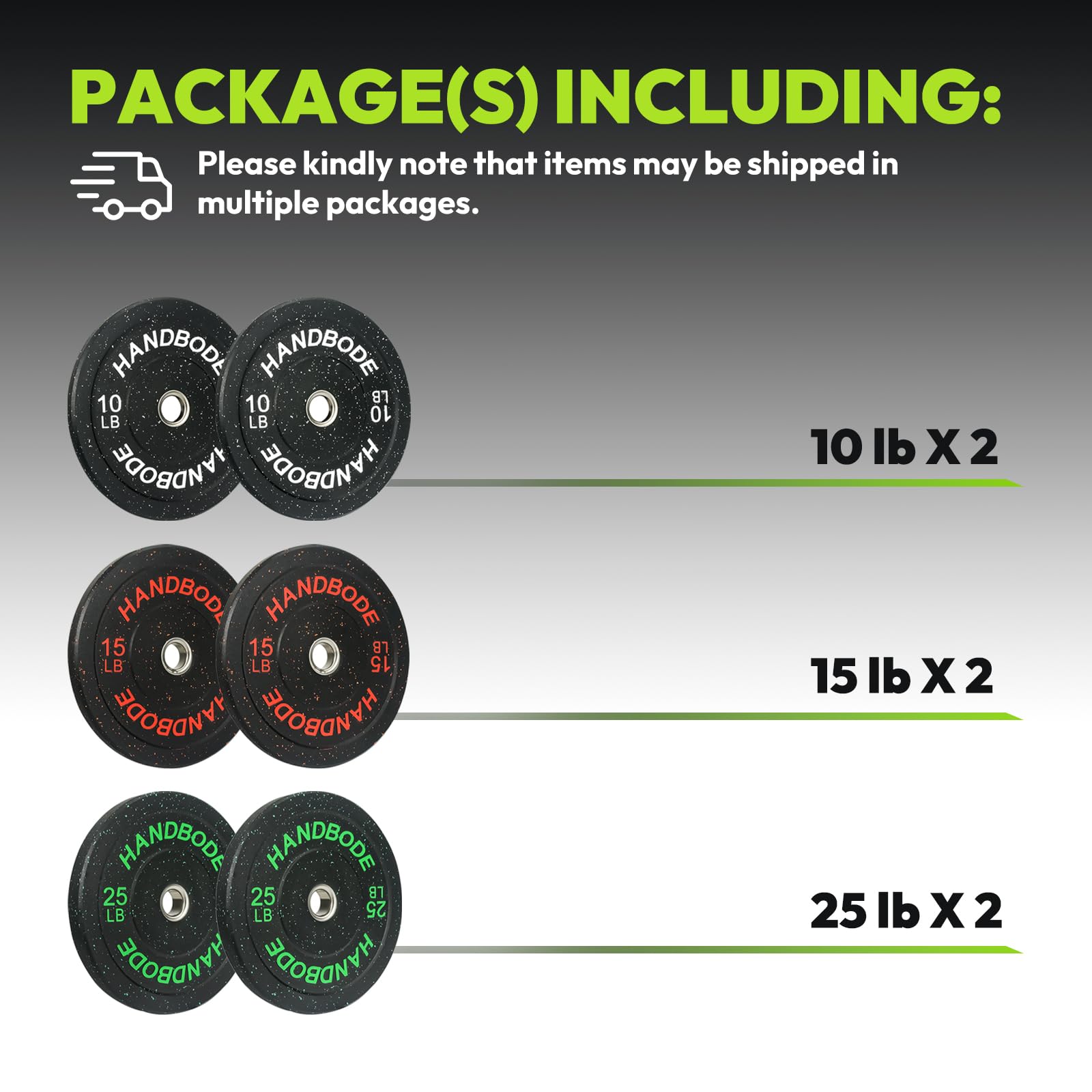 2-Inch Olympic Bumper Plates Set - High Bounce Rubber Weight Plates (45lb, 100lb, 160lb, 190lb, 260lb, 300lb) for Home Gym Strength Training - Perfect for CrossFit, Powerlifting & Weightlifting Workouts