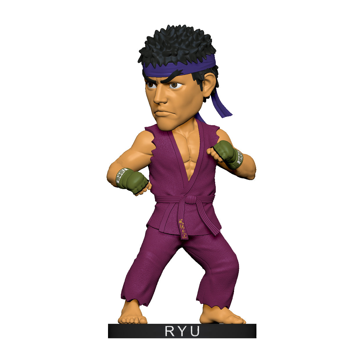 Street Fighter Ryu Magenta Bobblehead - Exclusive Collectible Figurine for Gamers & Anime Fans | Perfect for Display, Gaming Room Decor, and Gift Giving