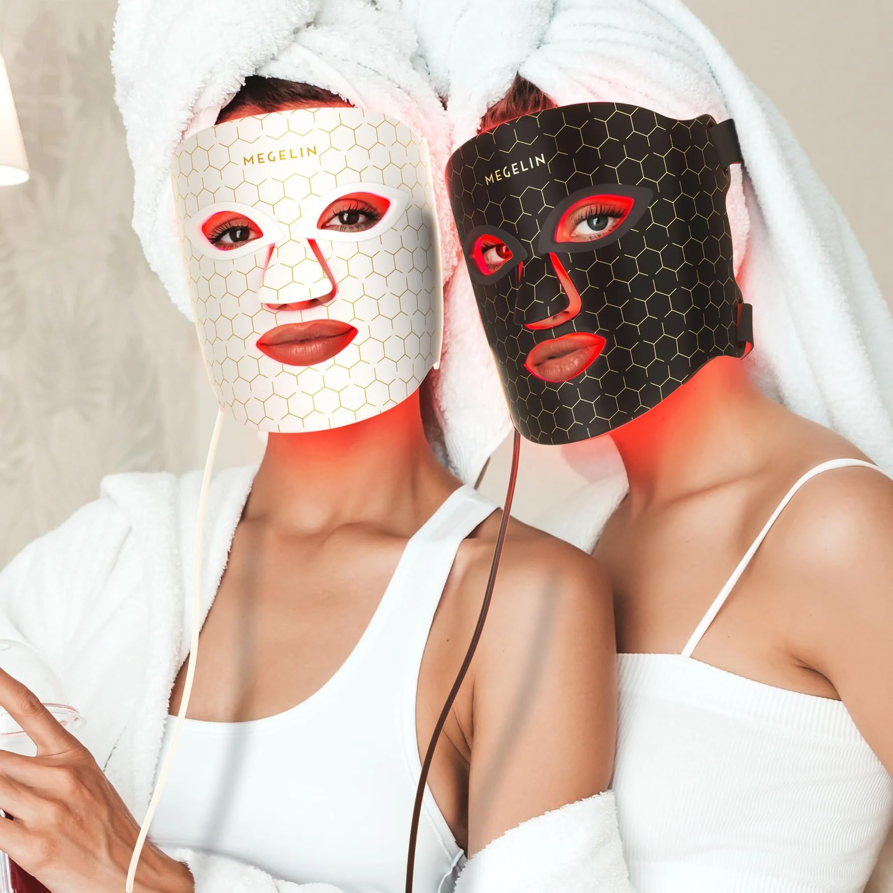 Red Light Therapy Mask for Face & Neck with Free Gel - Anti-Aging Skin Care Device for Wrinkle Reduction & Collagen Boost - Perfect for Home Spa & Skincare Routine