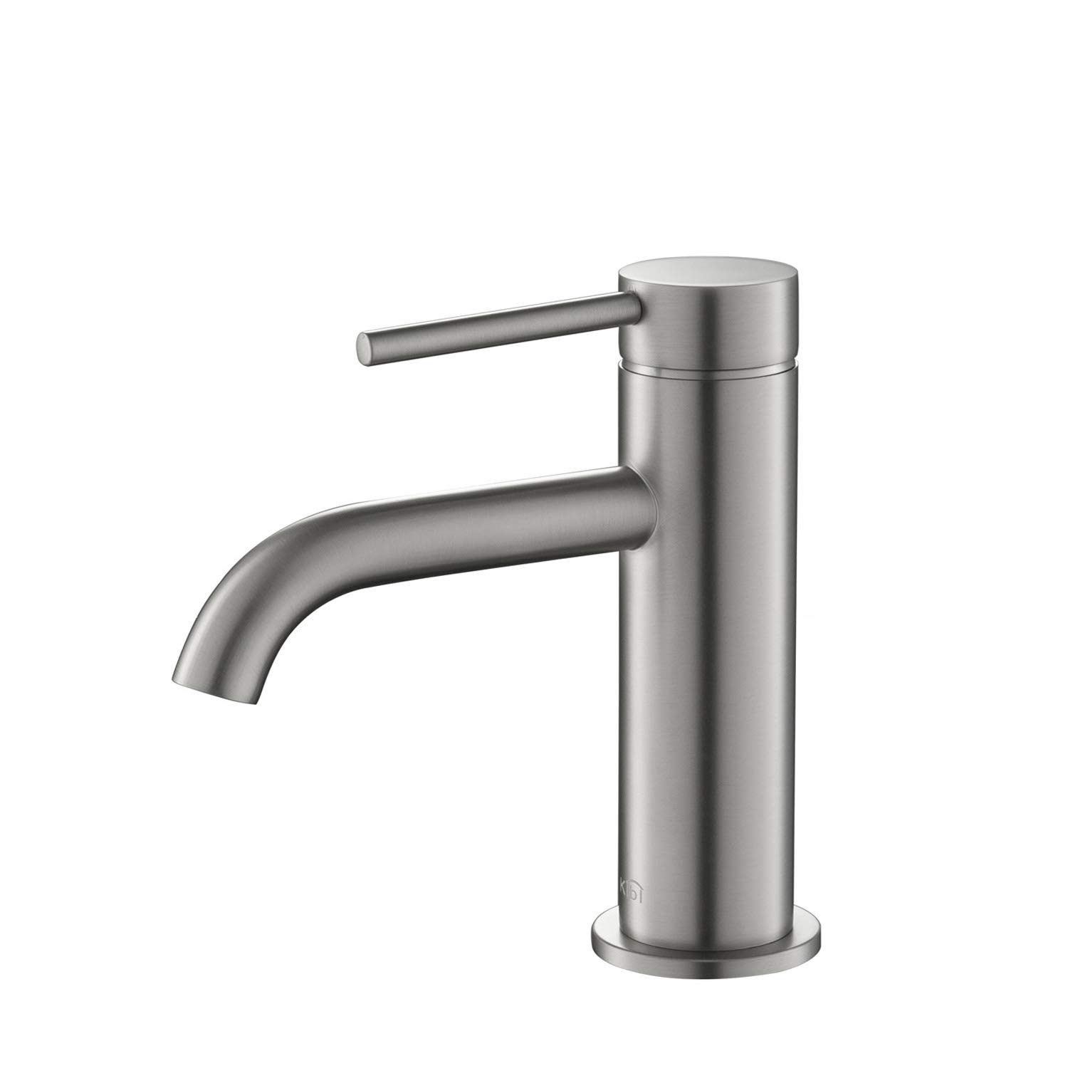 KIBI Brushed Nickel Single Handle Bathroom Sink Faucet - Solid Brass Construction with Water Supply Hose | Corrosion-Resistant & Durable Bathroom Vanity Faucet for Modern Homes (Model KBF1008) | Perfect for Guest Bathrooms, Powder Rooms & Master Suites