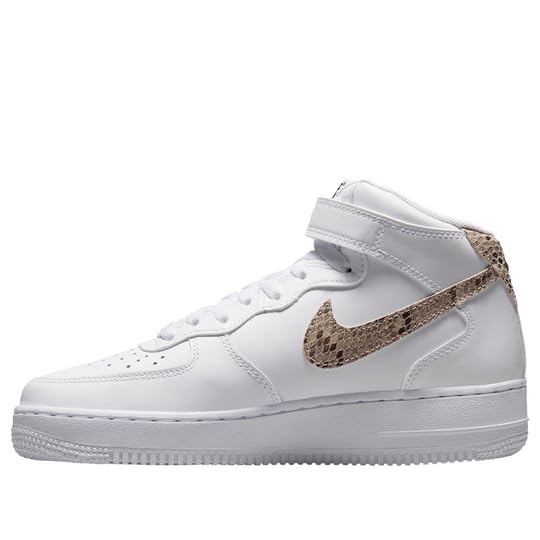 Nike Women's Air Force 1 Mid '07 White Sanddrift Black Sneakers - Size 6.5 UK - Casual Wear, Gym & Street Style Fashion