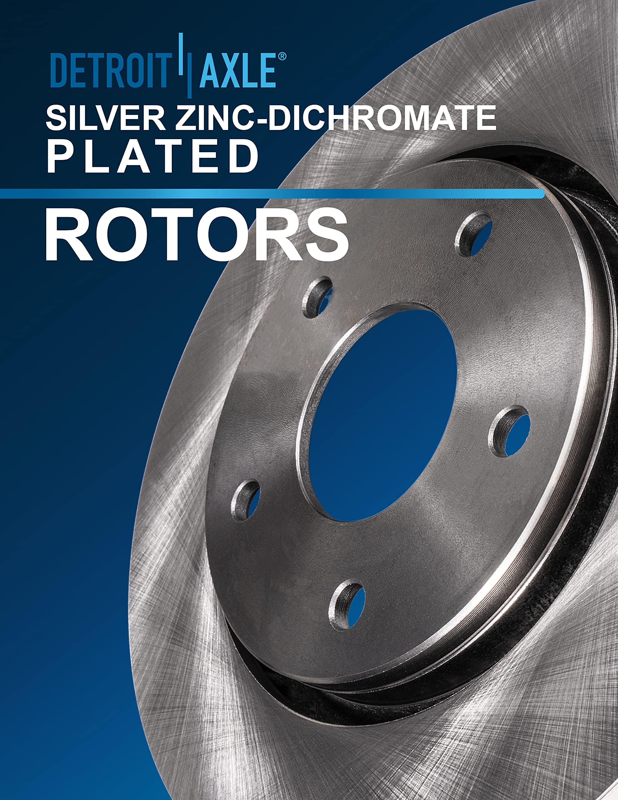 Detroit Axle - Front & Rear Disc Brake Rotors & Ceramic Pads Kit for Ford Fusion, Mazda 6, Lincoln MKZ Zephyr, Mercury Milan | High-Performance Brake Replacement | Perfect for Daily Commuting & Highway Driving