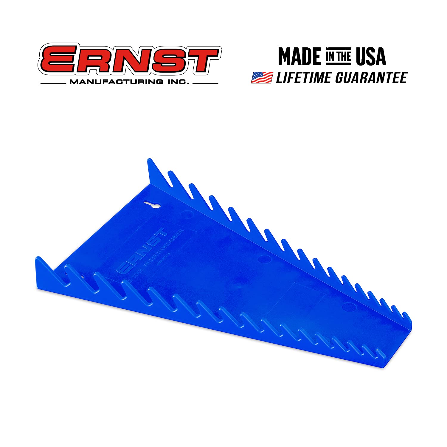 ERNST 5050 Standard Wrench Organizer Tray - 16 Tool Storage Solution in Blue | Perfect for Garage, Workshop & Toolbox Organization