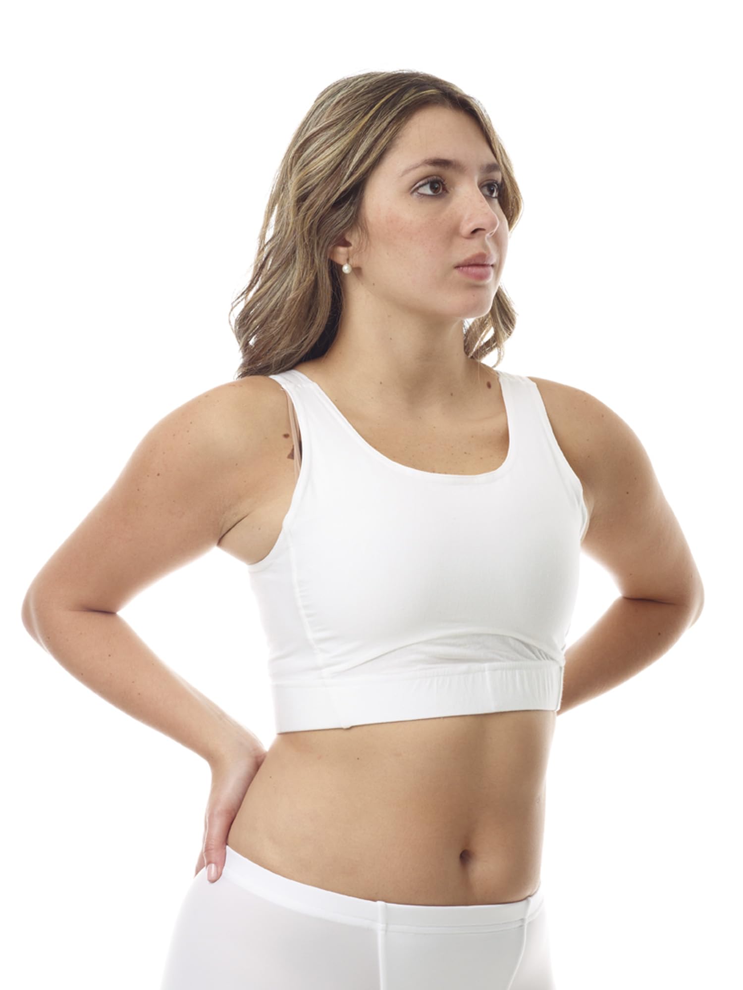 Underworks MagiCotton Sports Bra & Binding Minimizer Bra - Comfortable Support for Workouts, Yoga & Everyday Wear | LGBTQ+ Friendly Chest Compression