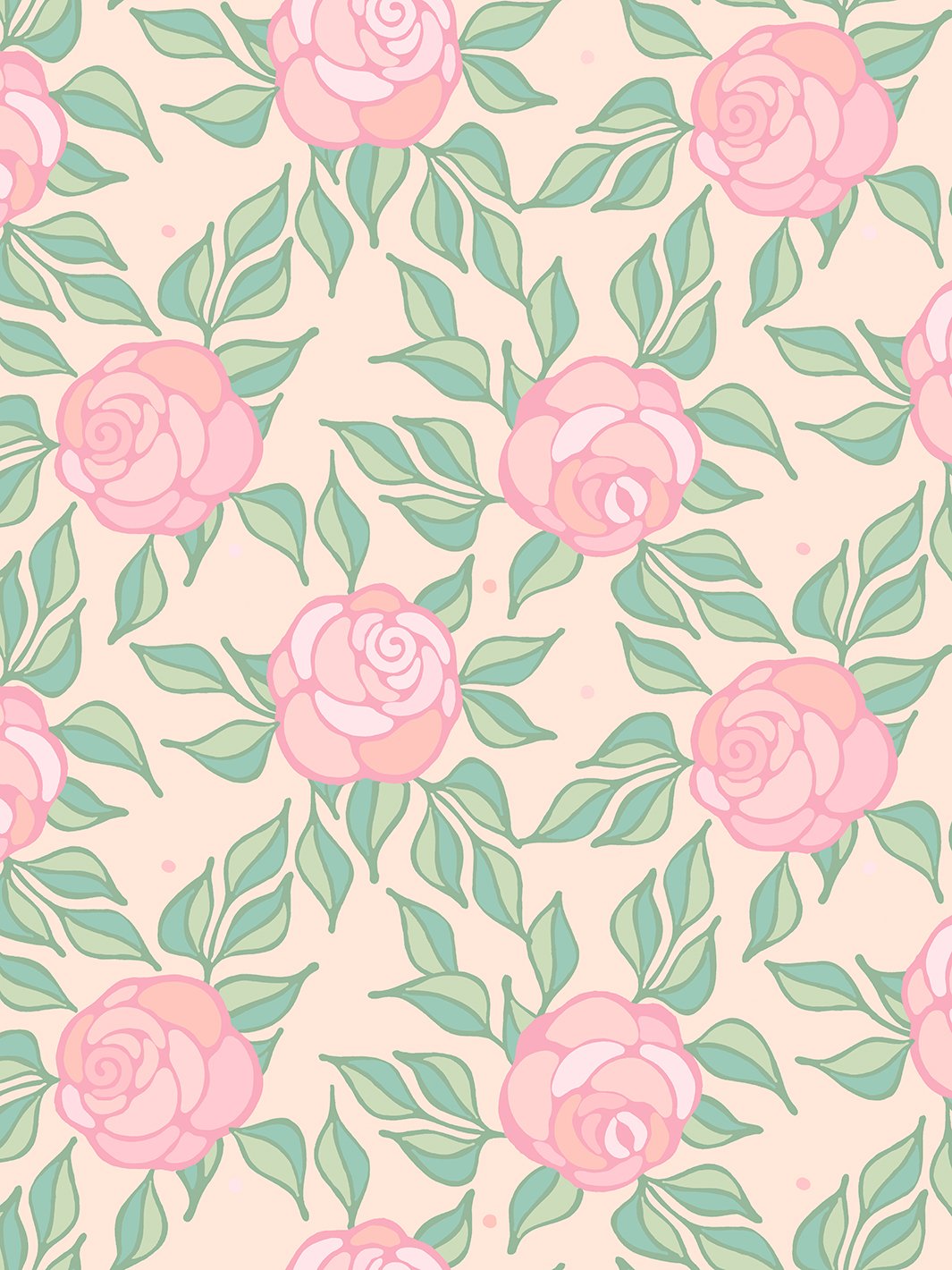 Barbie™ 'Groovy Floral' Peach Wallpaper - Vintage Inspired Peel and Stick Wallpaper for Bedroom, Nursery & Home Decor