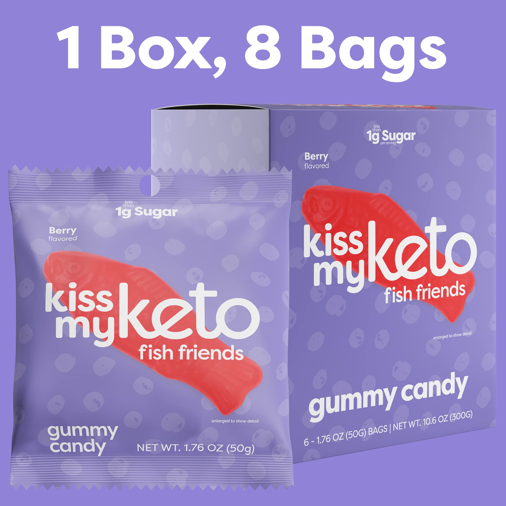 Keto Gummy Candy - Low Carb Vegan Snack for Energy & Weight Loss (6-Pack)