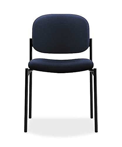 HON Scatter Guest Chair - Navy Fabric Stackable Armless Lobby Chair for Office, Waiting Room & Conference Room Use