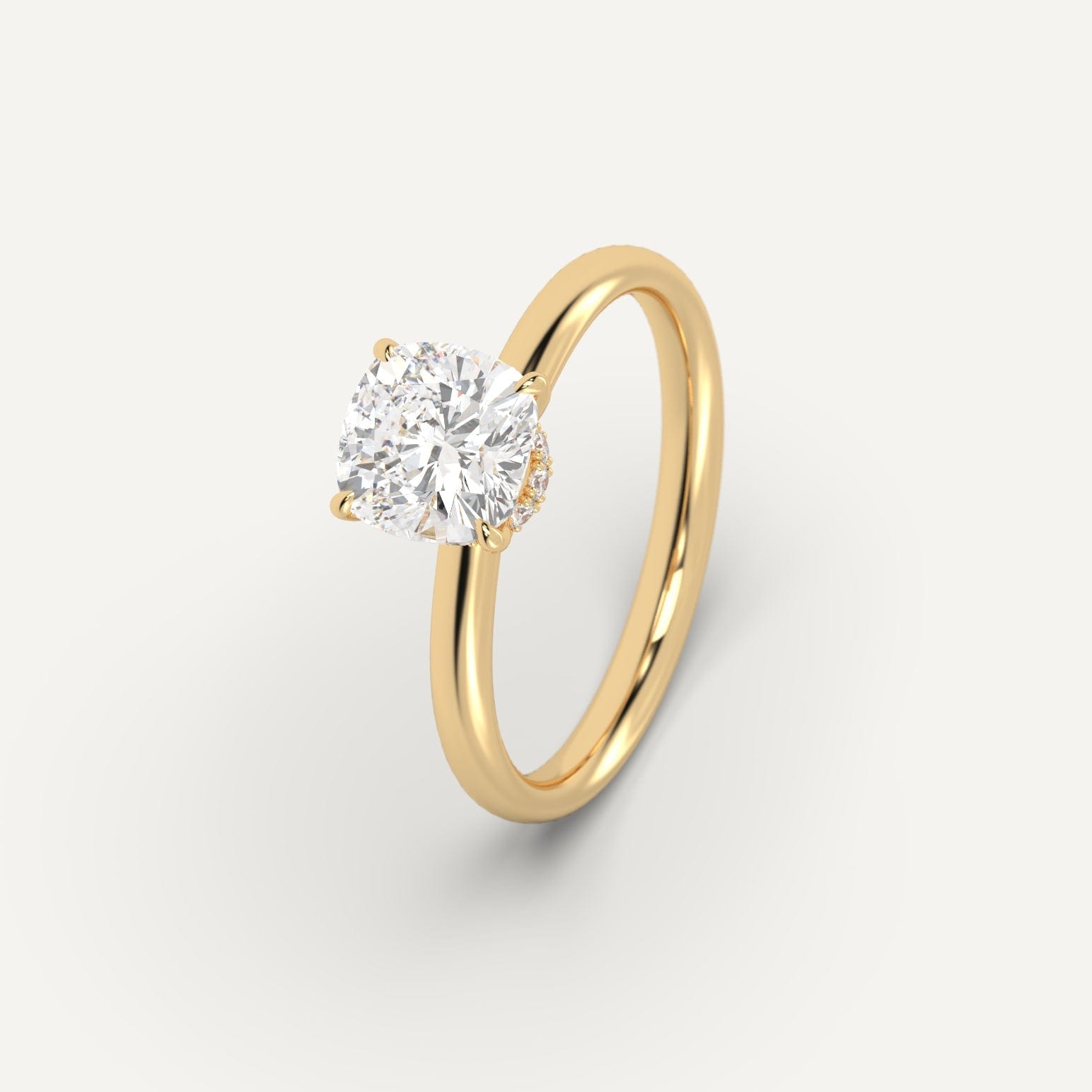 2 Carat Cushion Cut Diamond Engagement Ring - 14K White Gold Solitaire Wedding Band for Women - Perfect for Proposals, Anniversaries & Special Occasions