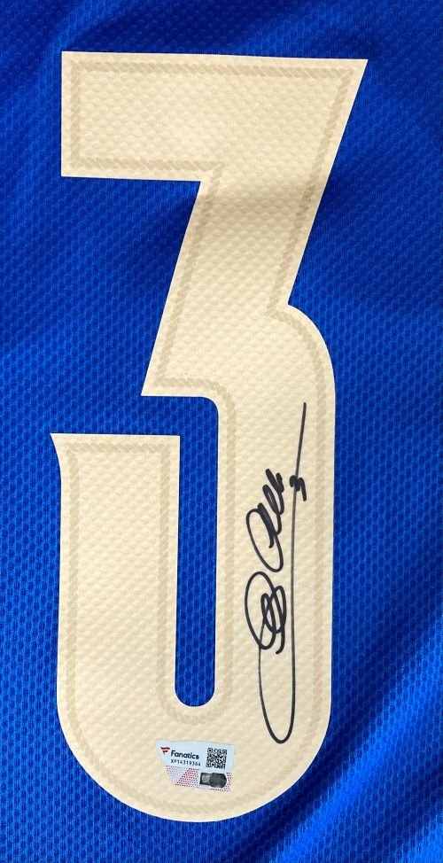 Giorgio Chiellini Autographed Italy Blue Puma Soccer Jersey - Official Licensed Collectible for Football Fans & Sports Memorabilia - Perfect for Display, Gifts & Game Day Support