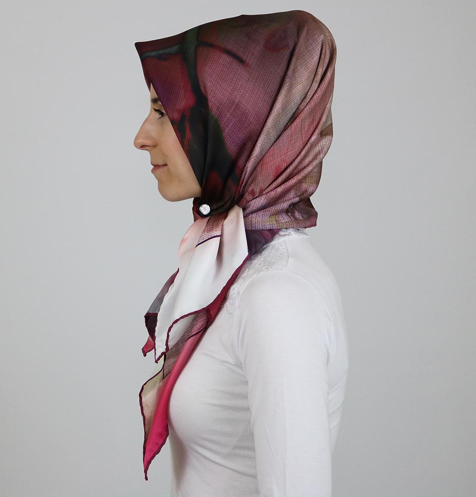 Aker Satin Square Hijab Scarf 7235 991 - Soft & Breathable Muslim Headscarf for Women - Perfect for Daily Wear, Prayer, and Special Occasions