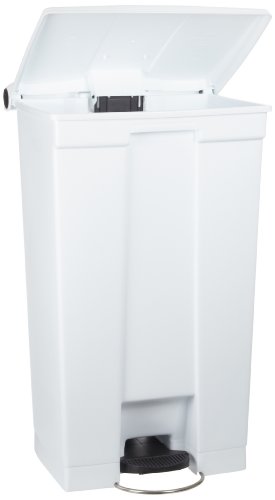 Rubbermaid 8 Gallon Step-On Trash Can with Lid - White Commercial Medical Waste Bin for Hospitals, Clinics & Home Healthcare Use
