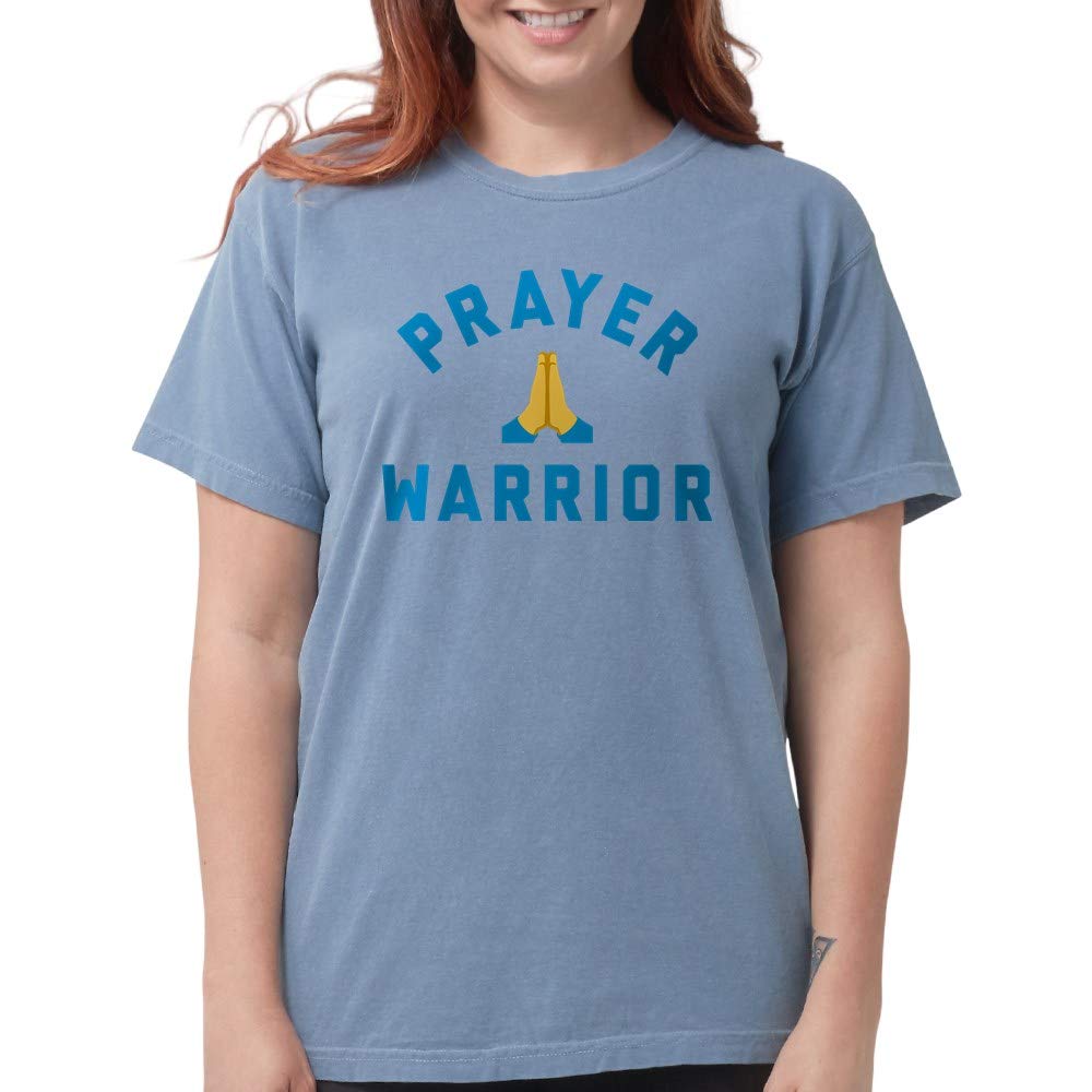 Emoji Prayer Warrior Women's Comfort Colors Shirt - Funny Christian Tee for Church, Bible Study & Faith Events