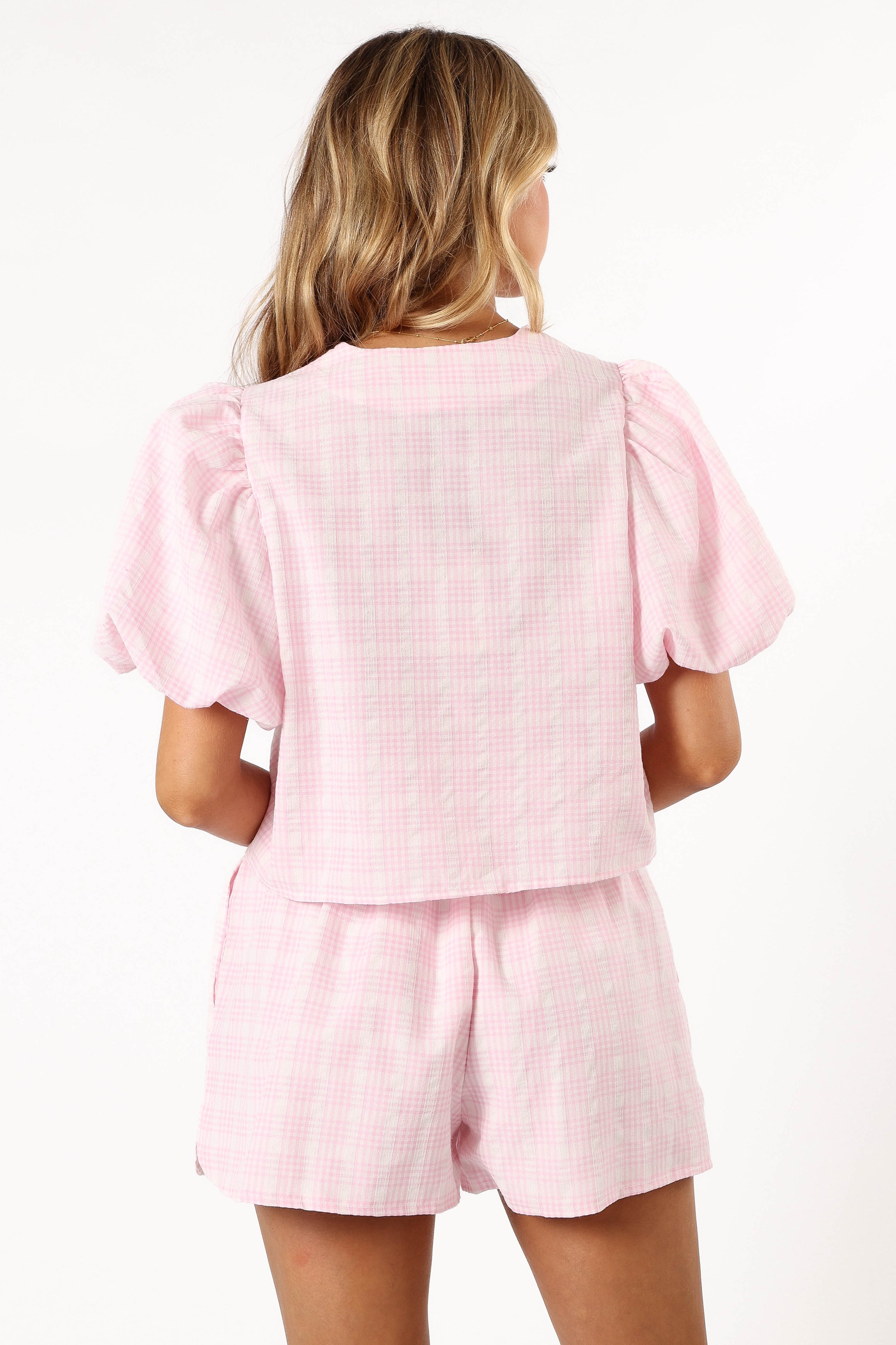Hanna Women's Short Sleeve Top and Shorts Set - Soft Cotton Lounge Wear, Comfortable Sleepwear & Summer Outfit in Pink | Perfect for Yoga, Home Relaxation & Casual Street Style