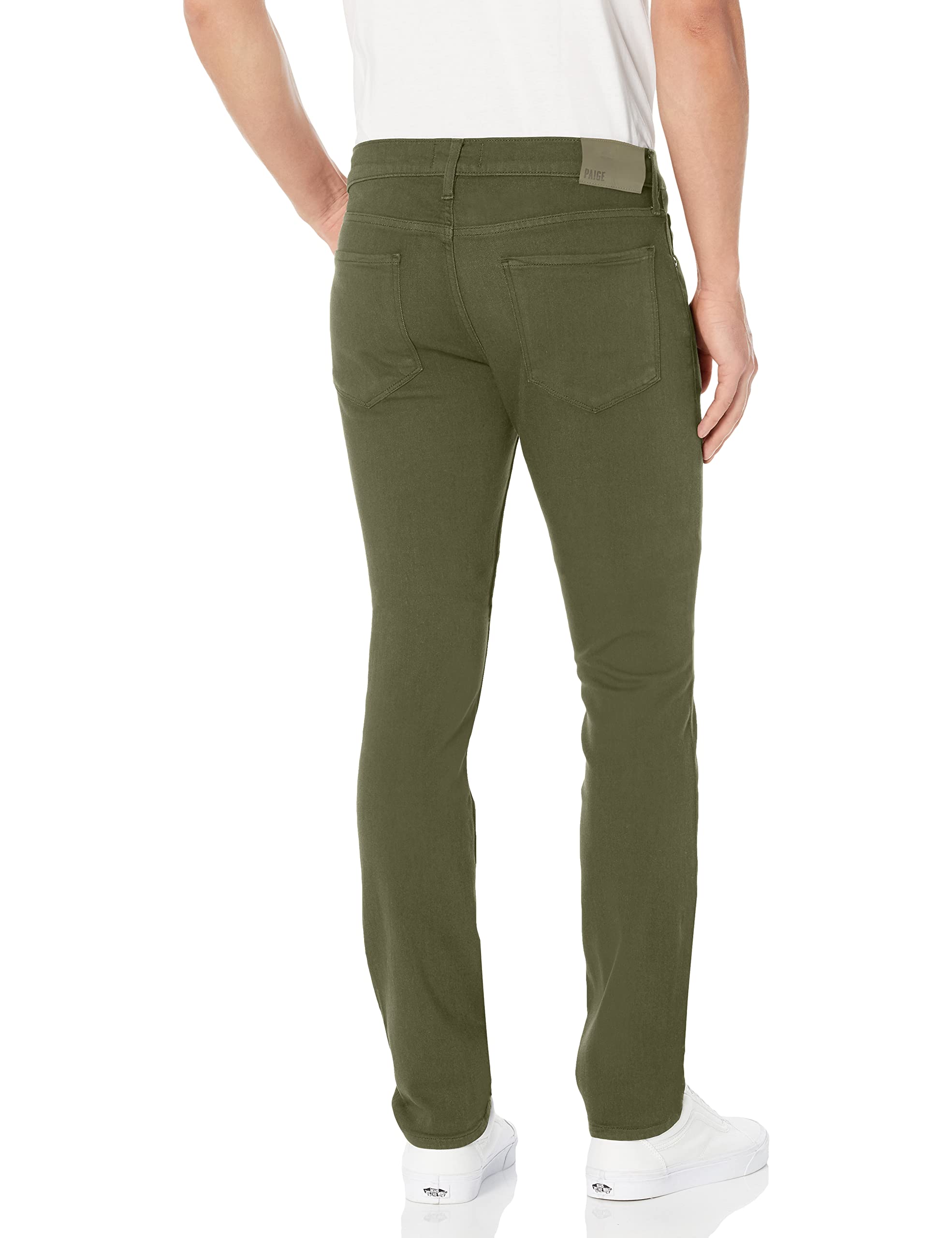 PAIGE Men's Federal Slim Straight Twill Pants - Comfortable Stretch Dress Pants for Business Casual & Office Wear