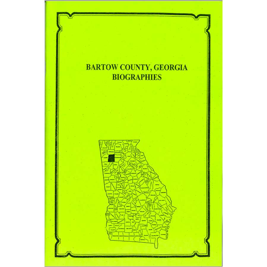 Bartow County Georgia History Books - Local Biographies & Historical Records | Genealogy Research & Family History Resources
