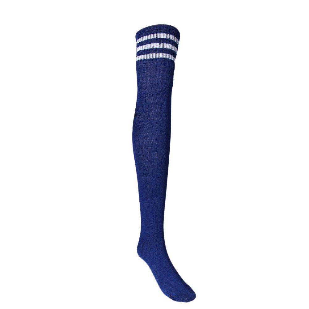 Men's Athletic High Knee Socks - 1 Pair Black Football Compression Socks for Running & Sports - Breathable Performance Socks for Men & Women