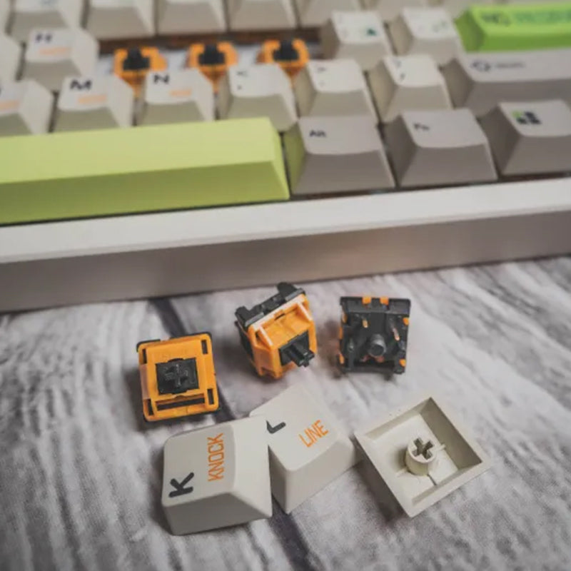 80Retros x HMX Film Linear Switches - Smooth & Quiet Mechanical Keyboard Switches for Gaming & Typing | Perfect for PC, Mac & Custom Keyboards