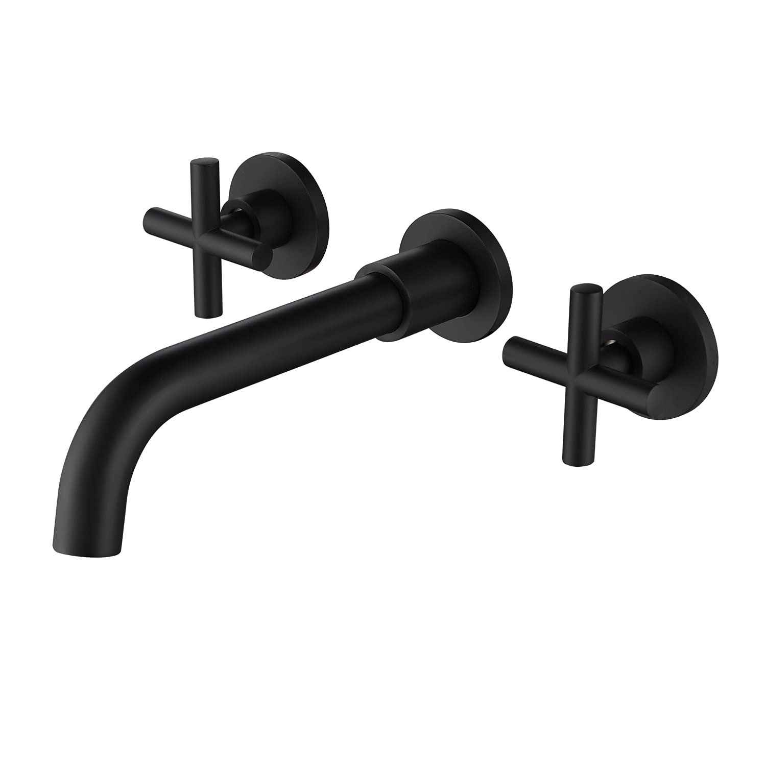 Vintage Wall Mounted Bathroom Sink Faucet - Matte Black Brass Finish Bathroom Faucet for Small Sink | Perfect for Powder Rooms, Guest Baths & RV Bathrooms