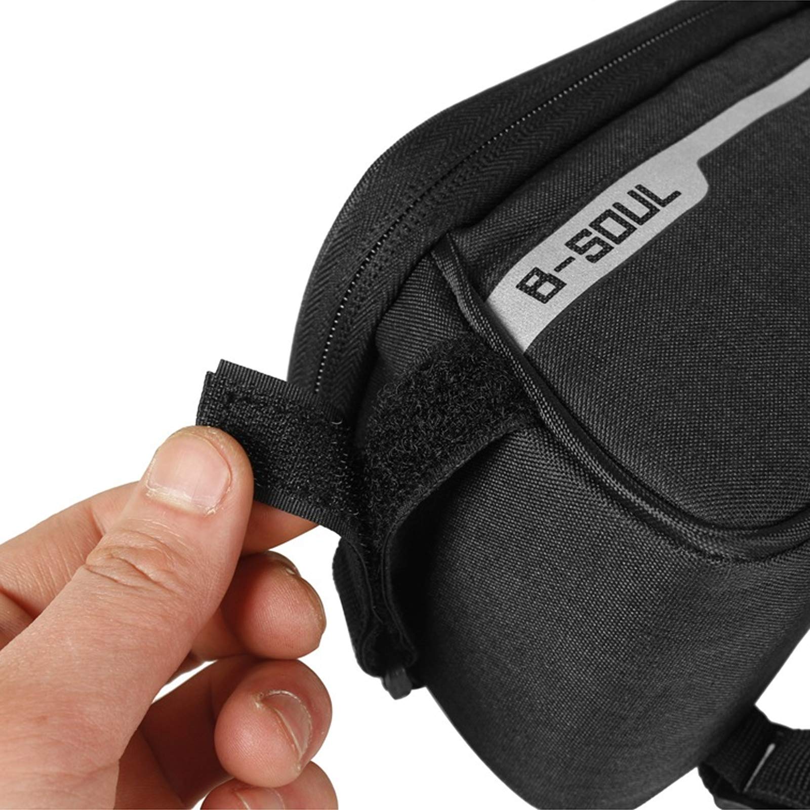 Bike Phone Mount Bag - Waterproof Bicycle Top Tube Bag with Sensitive Touch Screen Holder, Cycling Accessories Pouch for Mountain & Road Bikes (Fits Phones Under 6.5