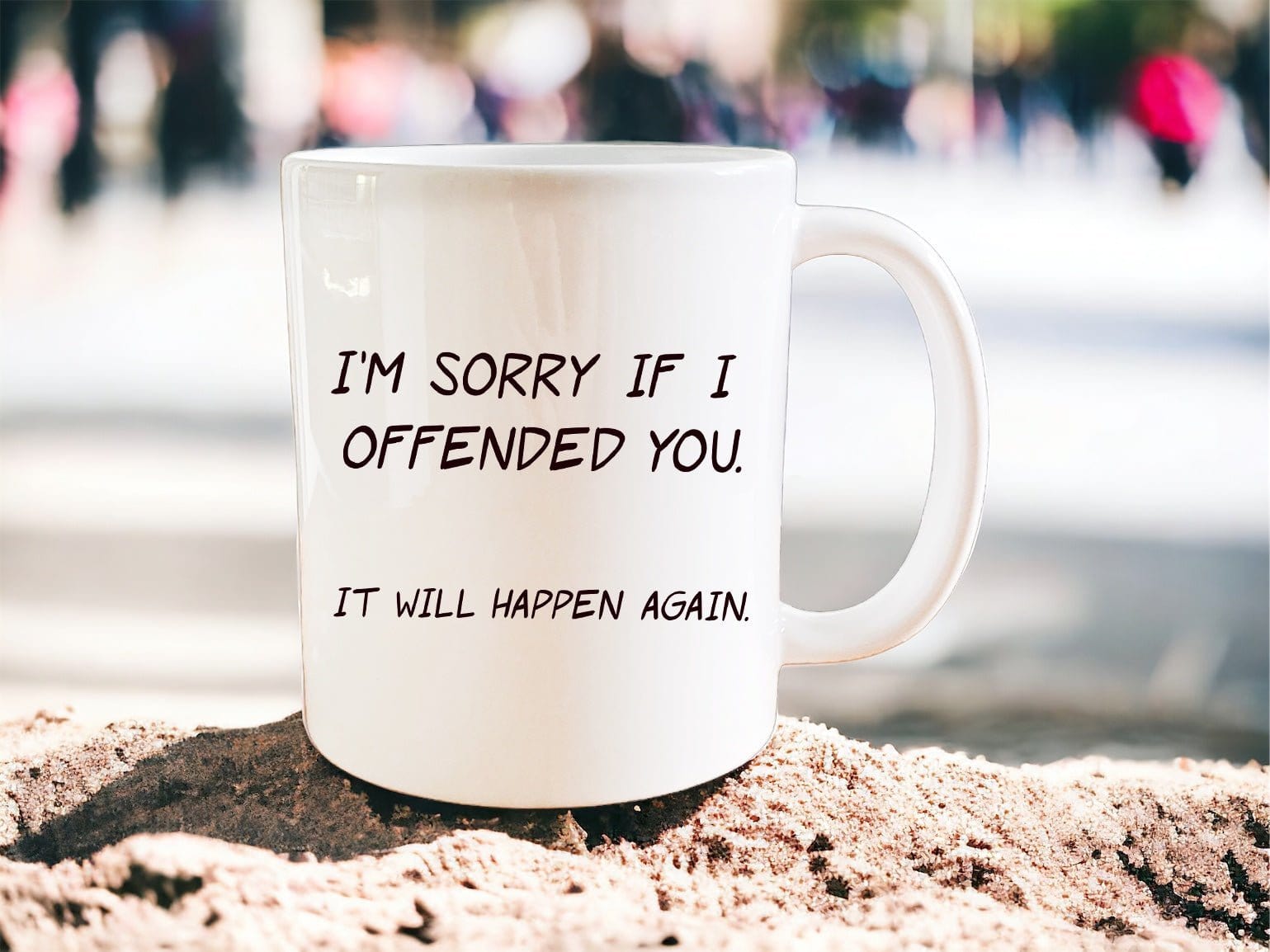 Funny Apology Coffee Mug - 'I'm Sorry If I Offended You' Ceramic Cup for Office, Home & Gifts - Perfect for Friends, Coworkers & Humor Lovers