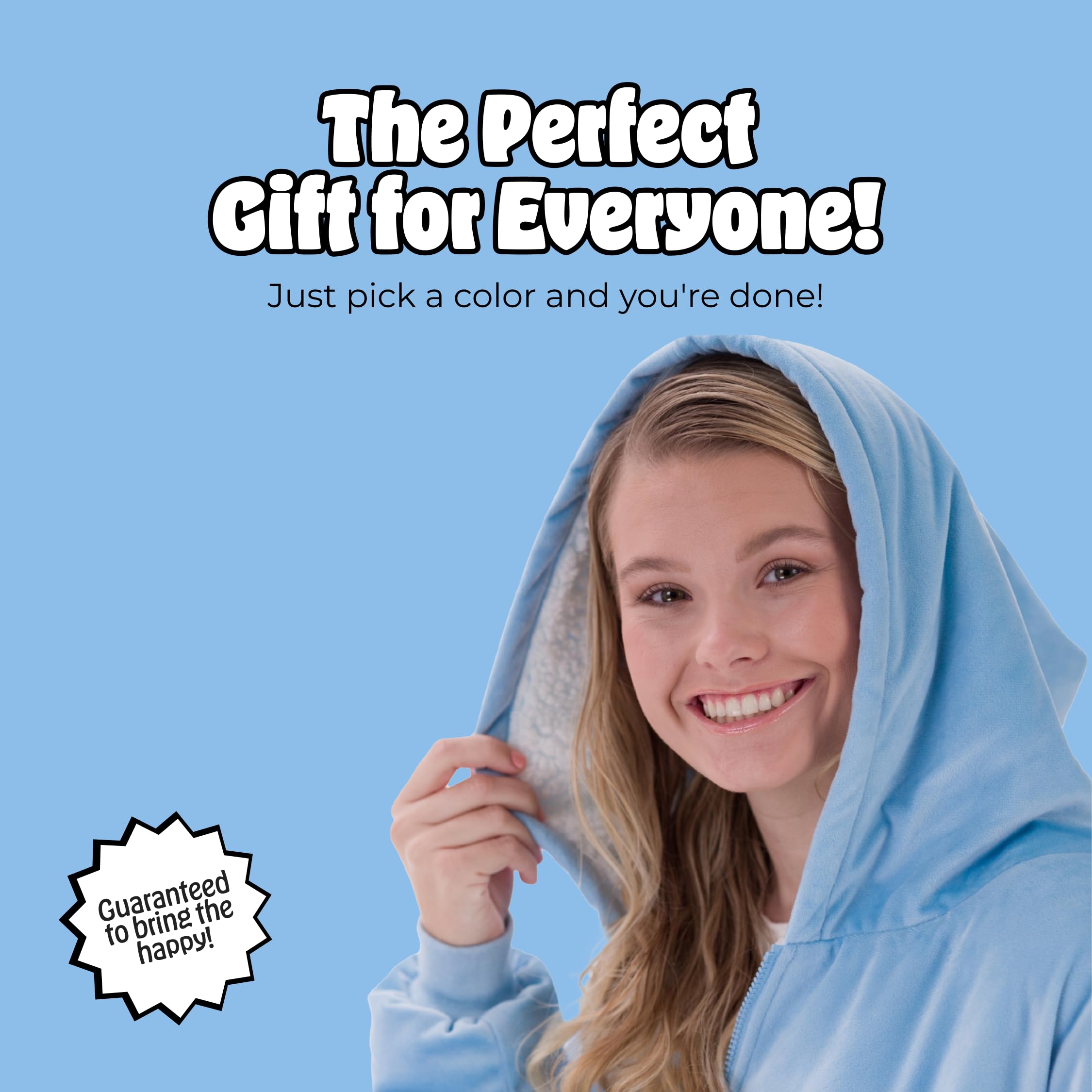 The COMFY Original Quarter-Zip Wearable Blanket - Extra Long Sherpa-Lined Microfiber Fleece with Hood & Pocket | Oversized Unisex Design for Women & Men | Shark Tank Featured | Perfect for Lounging, Movie Nights & Cold Weather Comfort