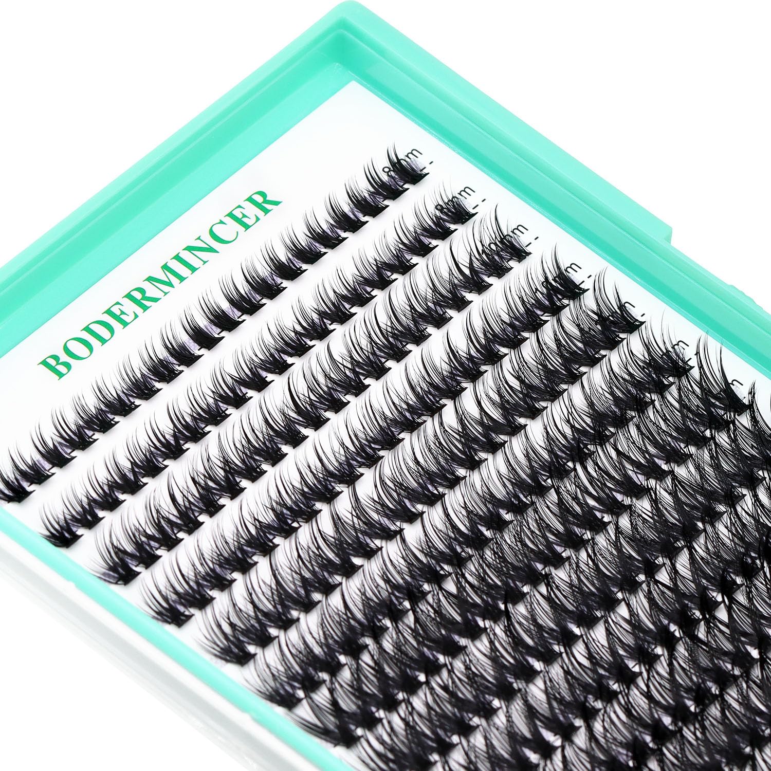 Bodermincer Black & Colored Cluster Lashes 240pcs - 20D/40D DIY Eyelash Extension Kit with D Curl Long Individual Lashes, Mixed Tray Faux Mink Lash Clusters (8-22mm) - Perfect for Professional Salons, Bridal Makeup & Home Use