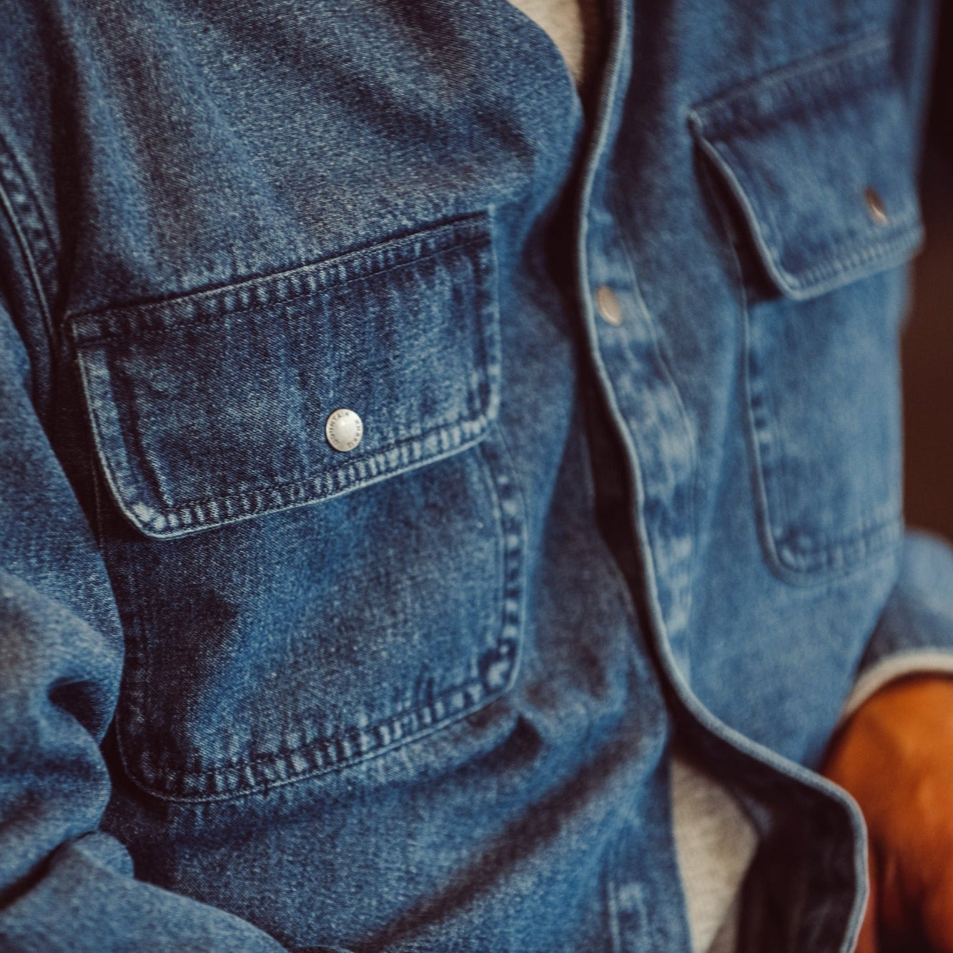 Austin Denim Shirt for Men - Classic Blue Denim Button Down Shirt with Long Sleeves | Perfect for Casual Wear, Outdoor Adventures & Layering