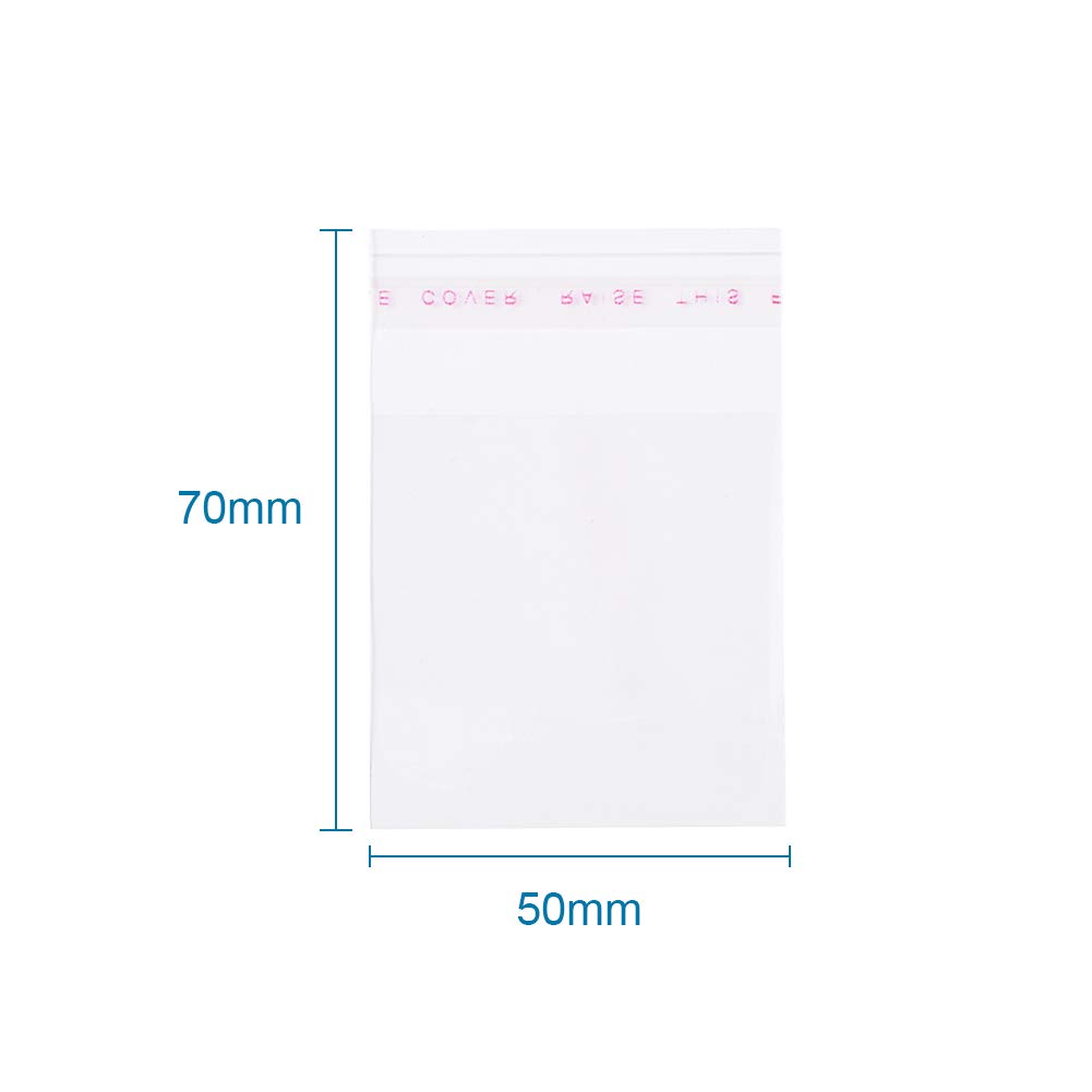 1000pcs 1.97x1.78inch (45x50mm) Clear Resealable OPP Plastic Bags - Self-Adhesive Seal for Bakery, Candy, Soap, Cookies, Chocolate & Jelly Packaging | Perfect for Food Storage, Party Favors & Small Business Retail