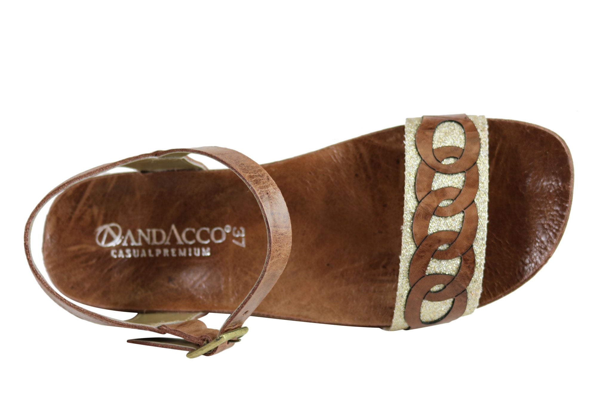 Andacco Corrie Women's Comfortable Leather Flat Sandals - Handmade in Brazil - Perfect for Summer, Beach & Casual Outings