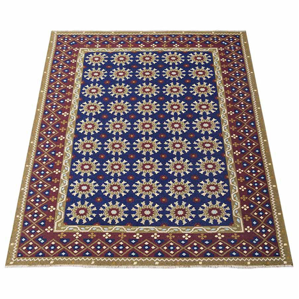 Handmade GarnetGaze Hand Knotted Rug - Premium Bohemian Style Area Rug for Living Room, Bedroom & Home Decor