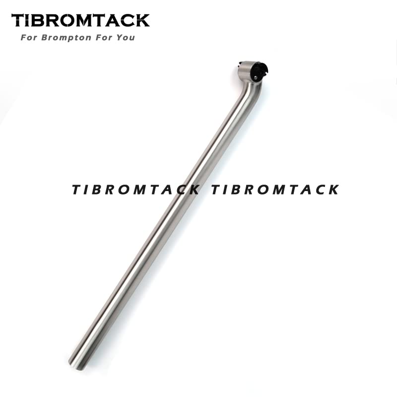 Premium Titanium Gooseneck Seat Post for Brompton Folding Bikes - 31.8mm Diameter, 550/580mm Length, Grade 9 Ti Alloy - Lightweight & Durable Bike Seatpost Accessories - Perfect for Urban Commuting & Travel
