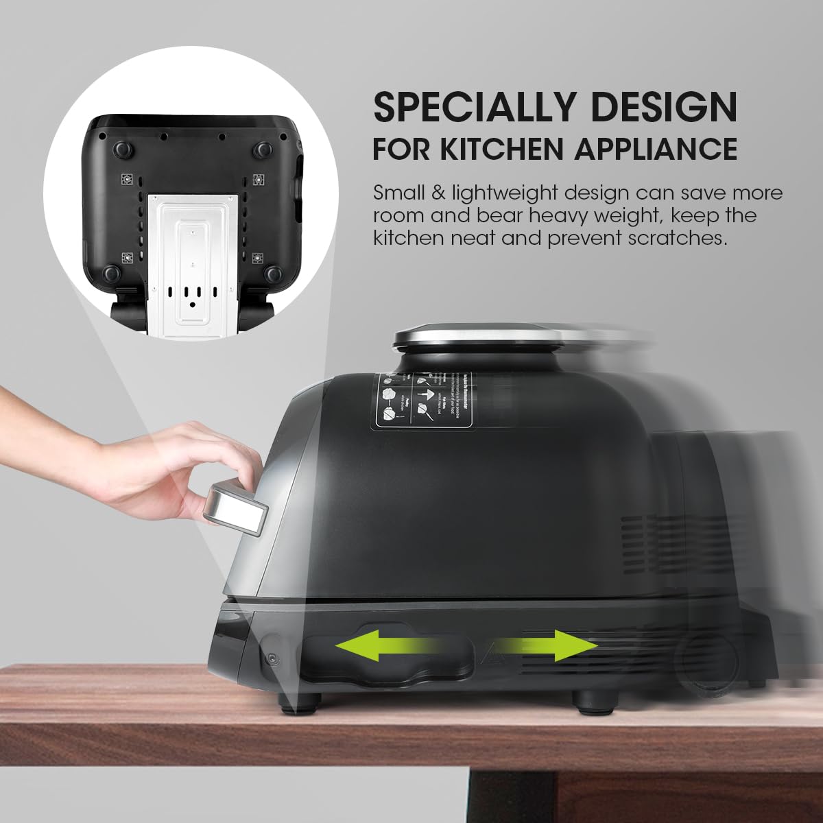 **Aieve Black Appliance Sliders – 16 Pcs Self-Adhesive Furniture Movers, Heavy Duty Countertop Caster Wheels for Kitchen & Home Organization – Perfect for Refrigerators, Washers & Cabinets**    *(Use Cases: Easily move heavy appliances like refrigerators, washing machines, or cabinets for cleaning & rearranging without scratching floors.)*