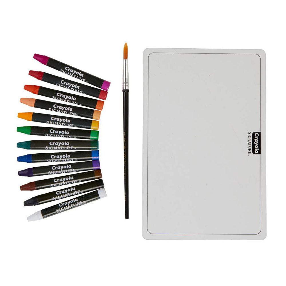 12-Piece Crayola Signature Non-Toxic Premium Watercolor Crayons Set for Teens 14+ | Perfect for Art Projects, Sketching & Creative Coloring