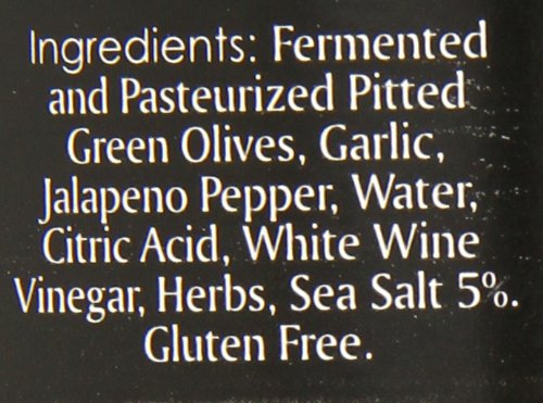 Tassos Stuffed Green Olives with Garlic & Jalapeno - 13.1 oz Jar | Premium Mediterranean Snack for Charcuterie Boards, Salads & Cocktails