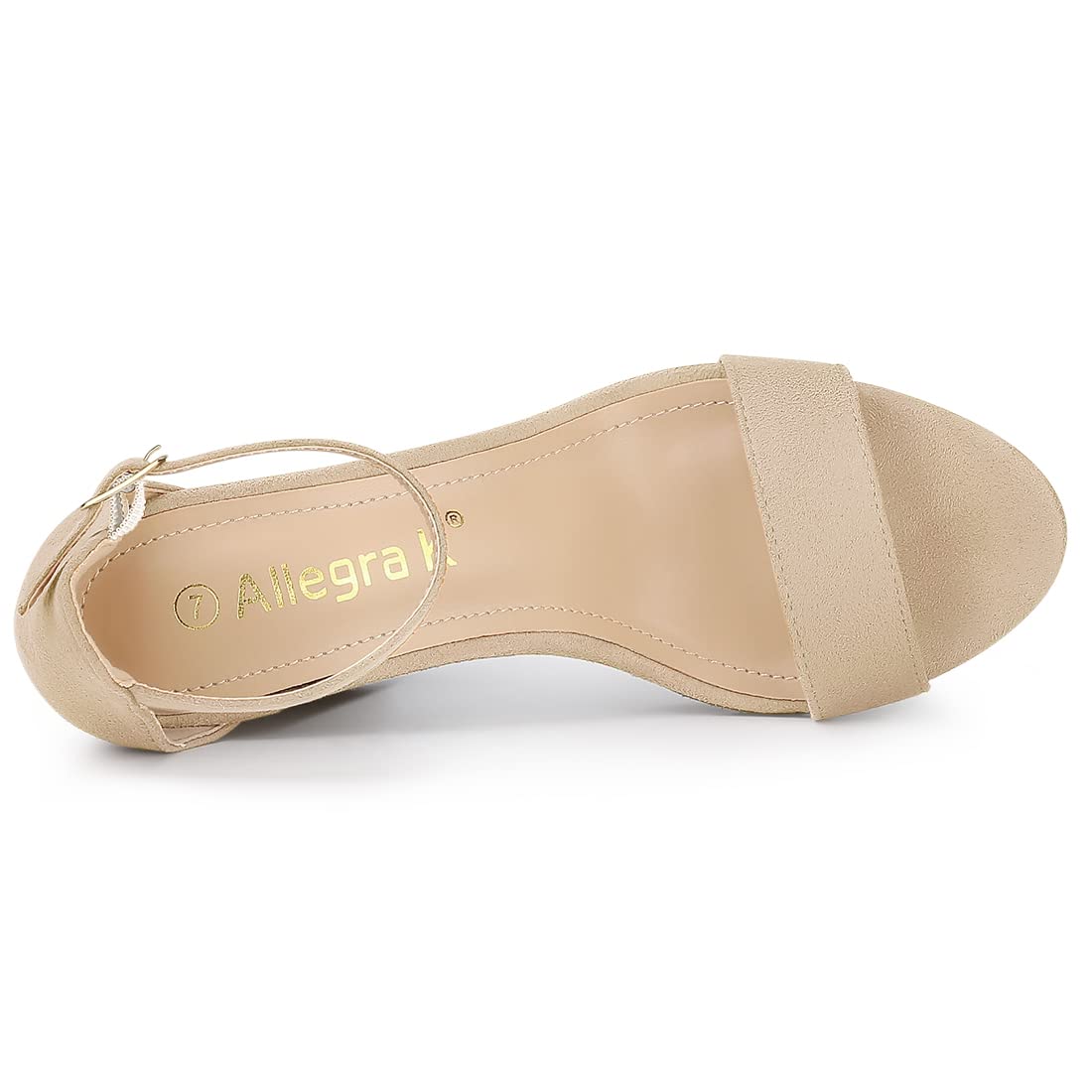 Allegra K Women's Chunky Heel Ankle Strap Platform Sandals - Comfortable Summer Dress Shoes for Weddings, Parties & Date Nights