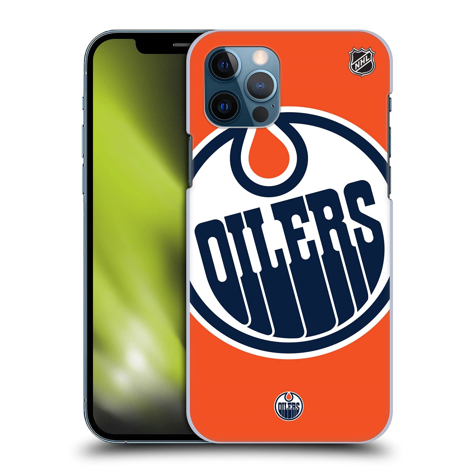 Official NHL Licensed Edmonton Oilers Hard Back Phone Case - Compatible with Apple iPhone 12 & iPhone 12 Pro - Durable Protection for Hockey Fans & Sports Enthusiasts (Game Day, Work, Travel)