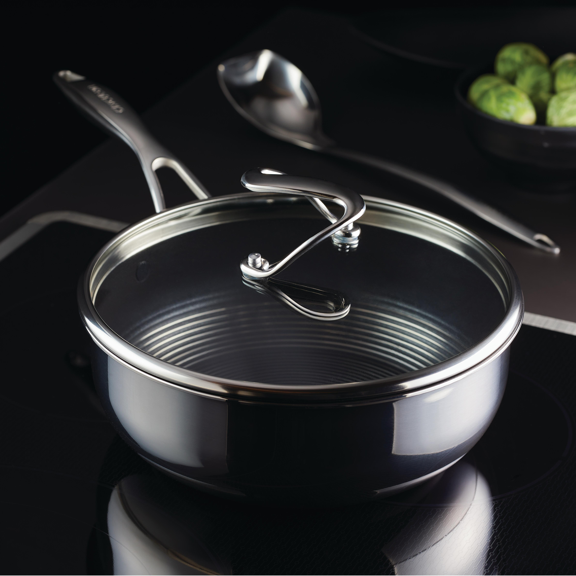 3.5 Quart Covered Chef Pan with Spoon - Nonstick Cooking Pot with Lid for Sauteing, Frying & Simmering - Perfect for Home Kitchen & Professional Use