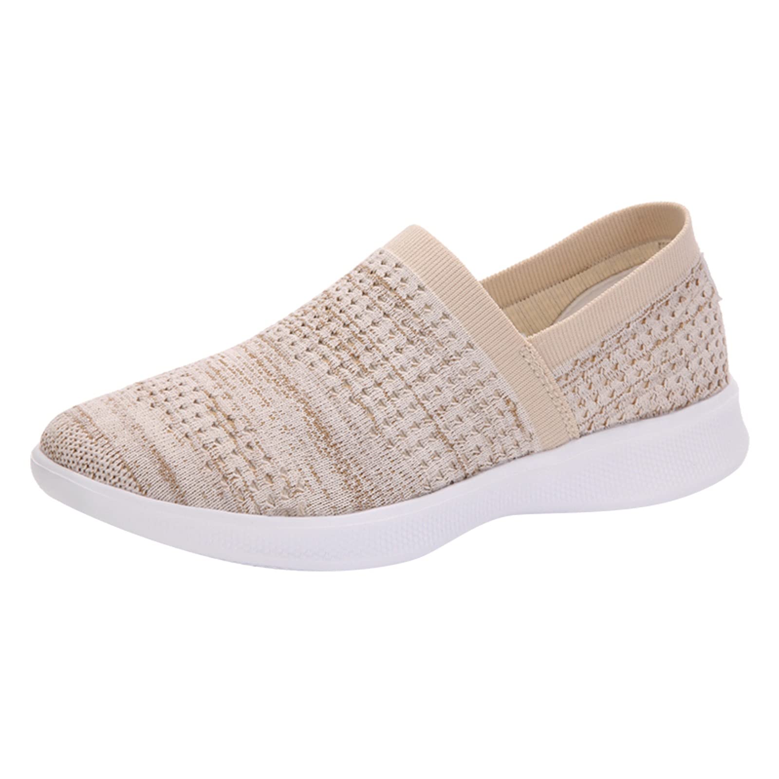 Women's White Leather Sneakers - Breathable Slip-On Casual Shoes for Women | Fashionable & Comfortable for Walking, Running, and Everyday Wear