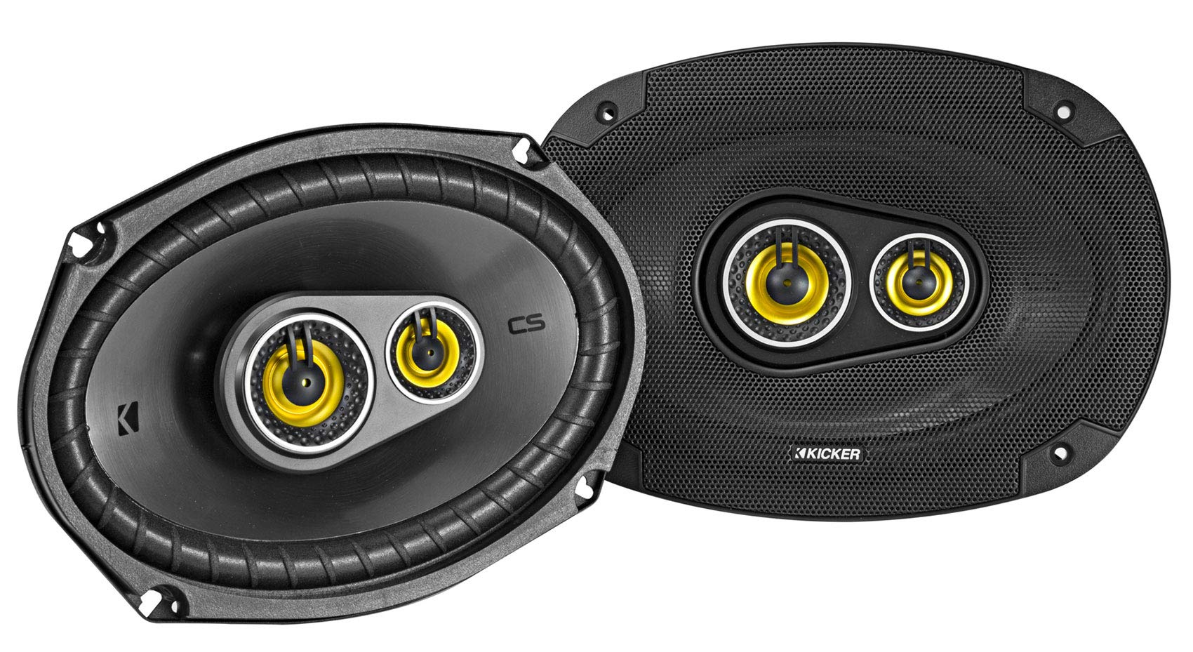 (2) Kicker CSC693 6x9 360 Degree Swivel Chrome Tower Speakers - High Power Audio for RZR, ATV, UTV - Perfect for Off-Road Adventures & Outdoor Parties