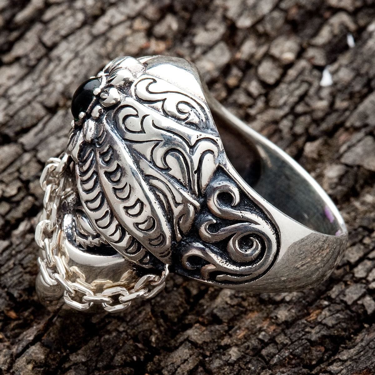 925 Sterling Silver Maharaja Face Ring for Men - Elegant Indian Inspired Jewelry for Parties, Weddings & Gifting