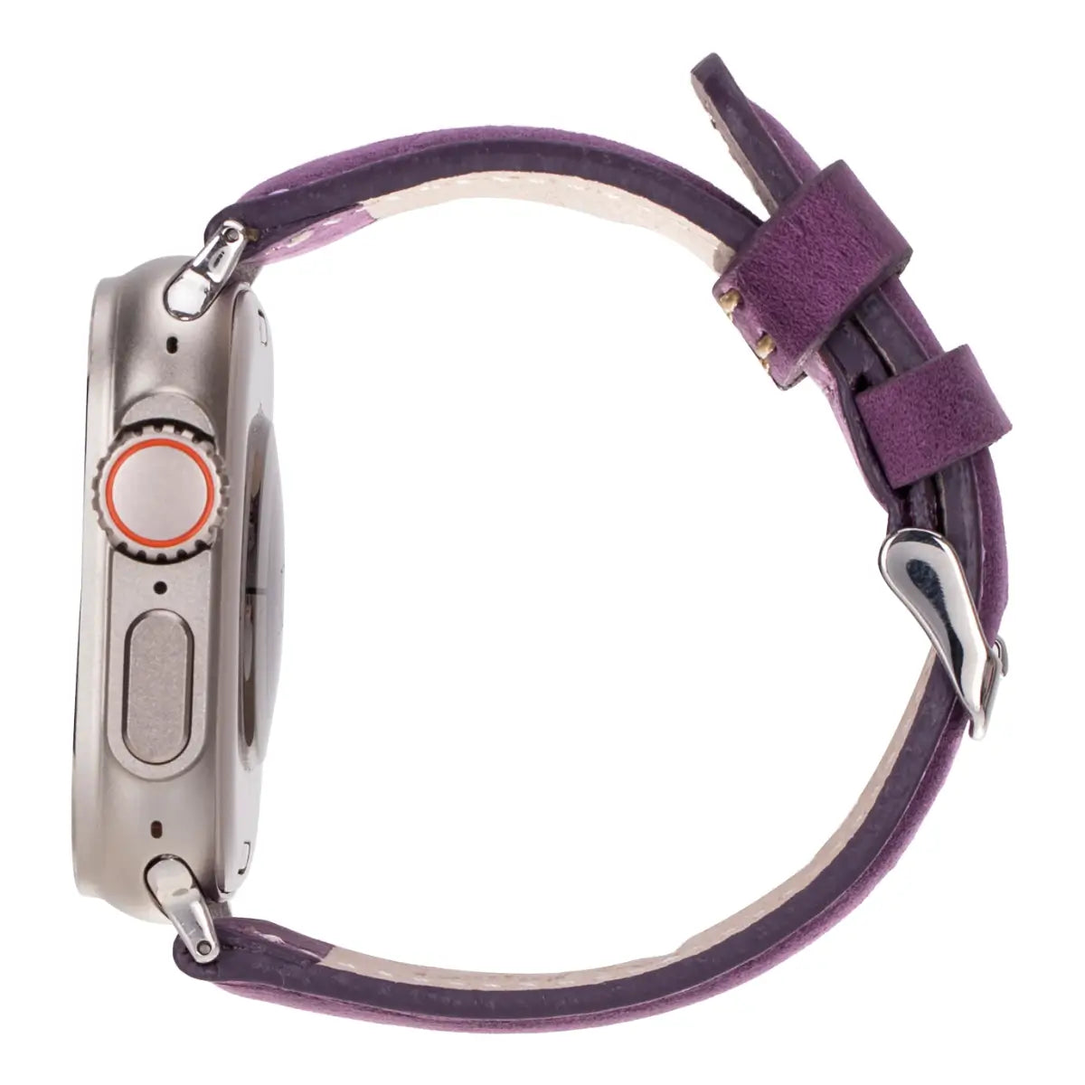 Vintage Distressed Purple Leather Apple Watch Band - Classic Replacement Strap for Apple Watch Series 1/2/3/4/5/6/7/8/SE, Perfect for Casual, Business & Everyday Wear